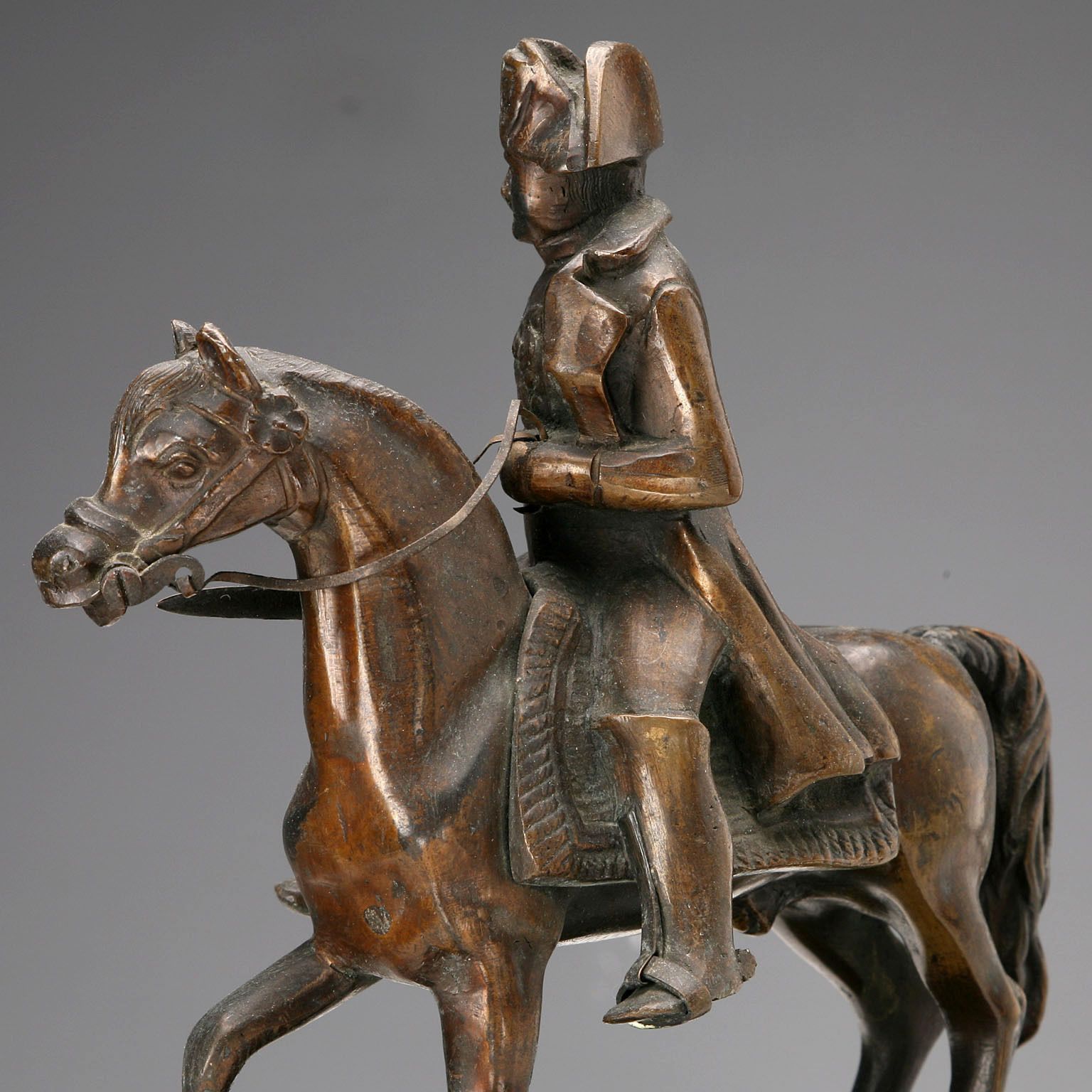 Antique Sculpture Napoleon Bonaparte On Horse XX Century photo buy