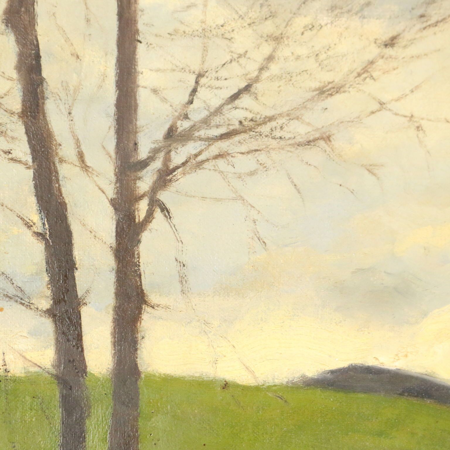 Oil On Canvas By Eugenio Spreafico   Glimpse Of Lombard Countryside photo 740.0