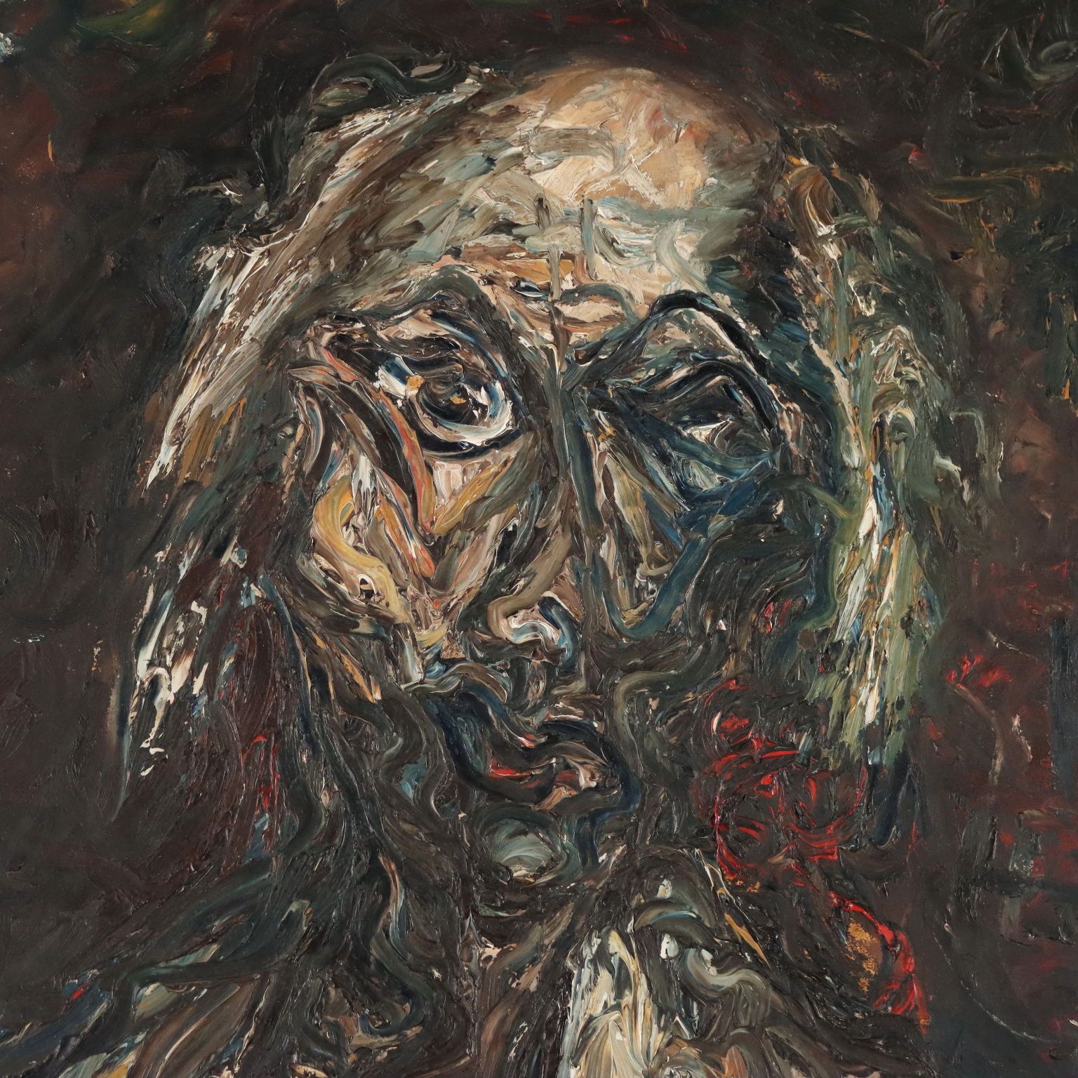 Peinture contemporaine signée Antonio Manzoni, technique mixte, '900 photo Art