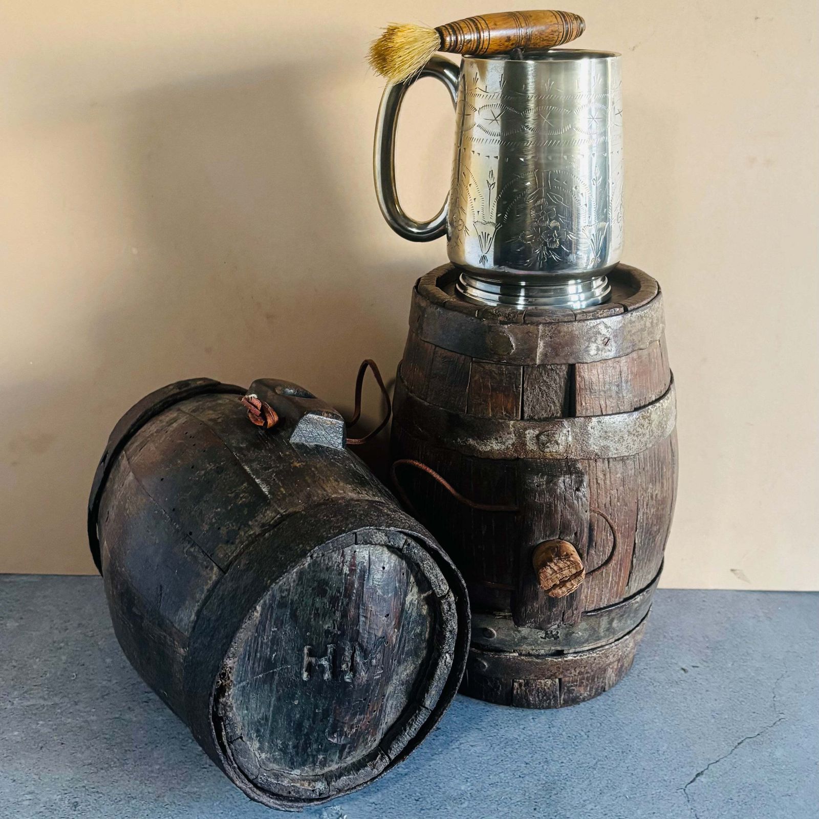 Antiek eikenhouten cider firkin vat photo furniture