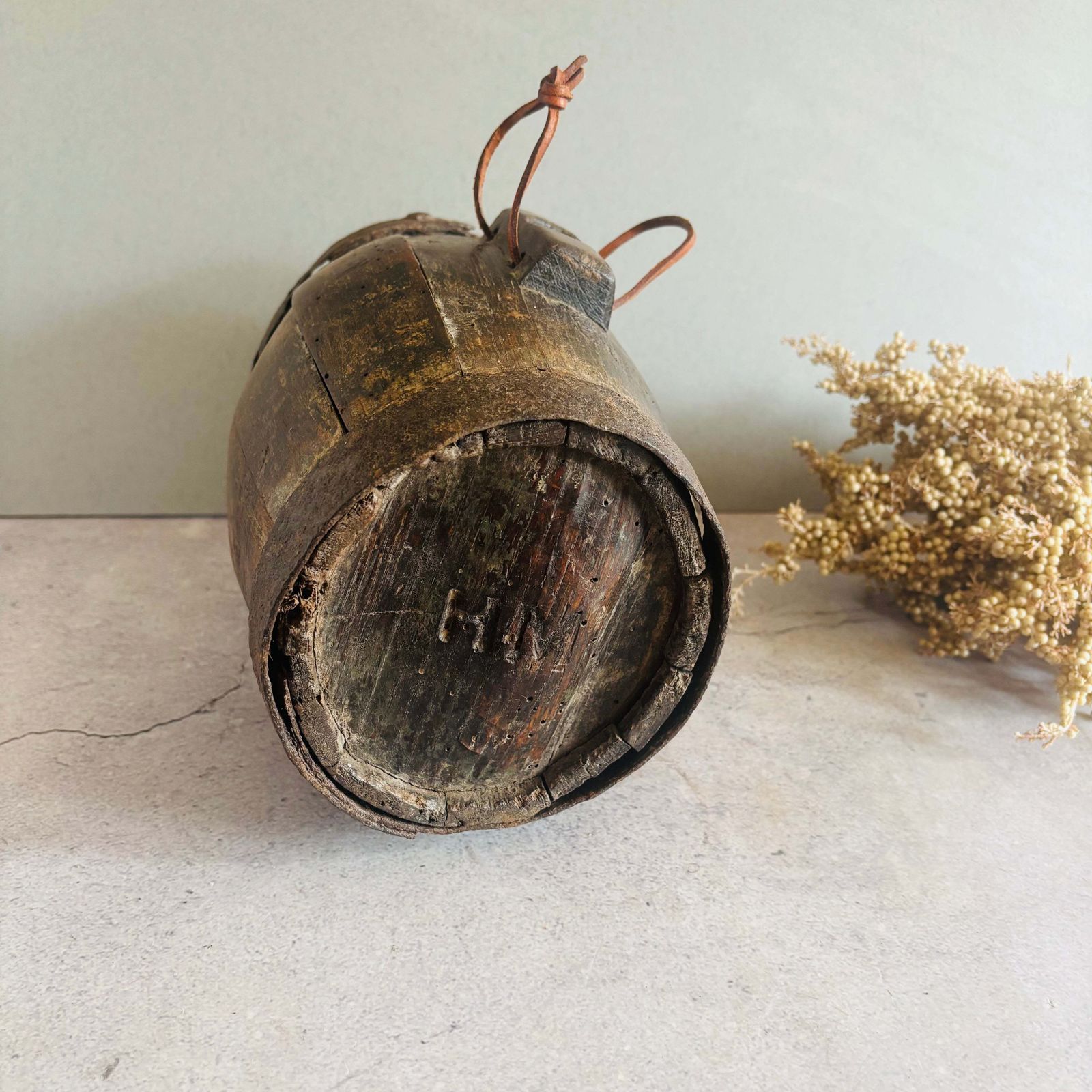 Antiek eikenhouten cider firkin vat photo buy