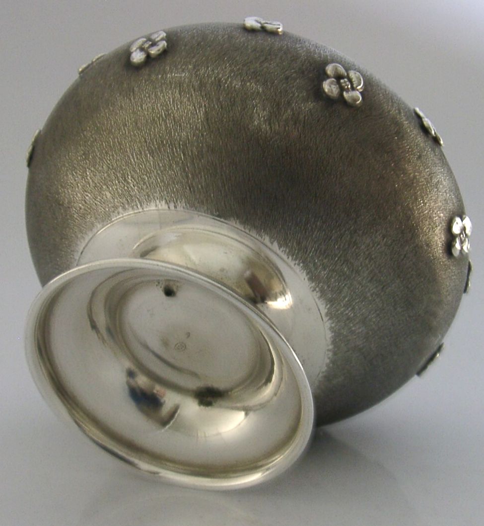 Boîte à thé en argent massif 800 avec lézard, Italie, vers 1950, 185 g photo vinterior