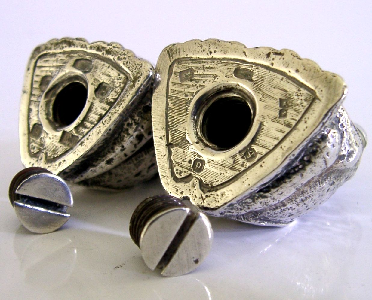 Cast 160g Sterling Silver Frog Salt & Pepper Cruet Set 2003 Novelty photo buy