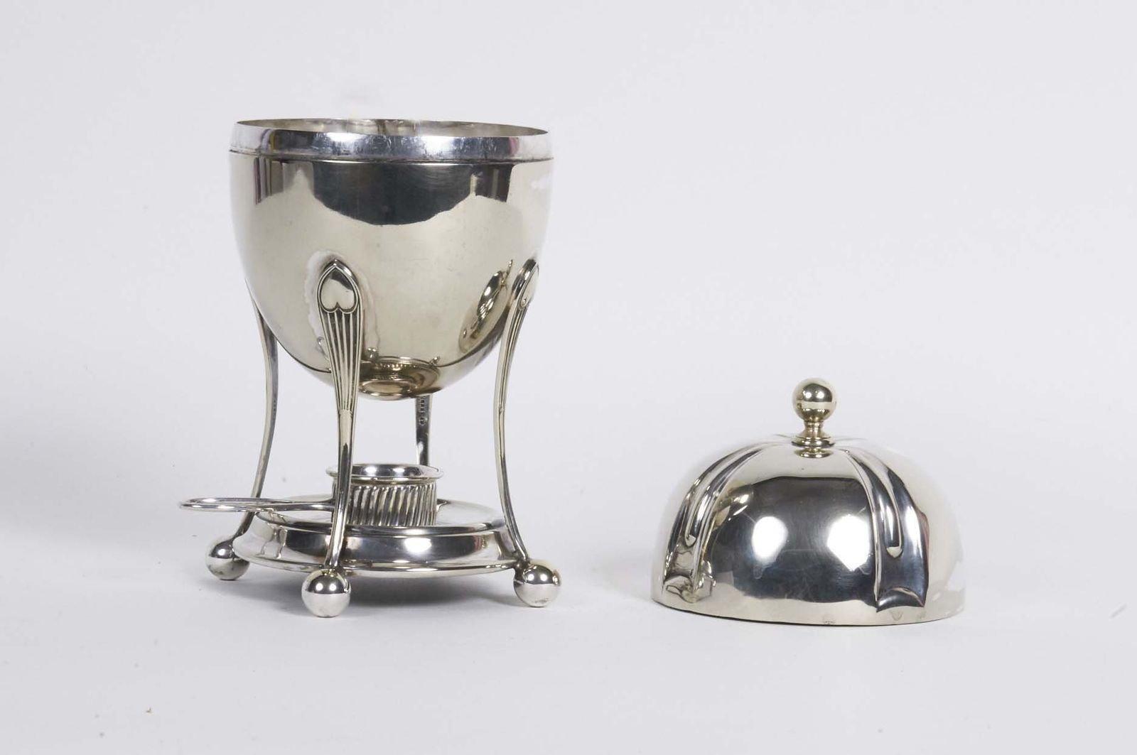 Antique Silver Egg Coddler | Egg Boiler photo vinterior
