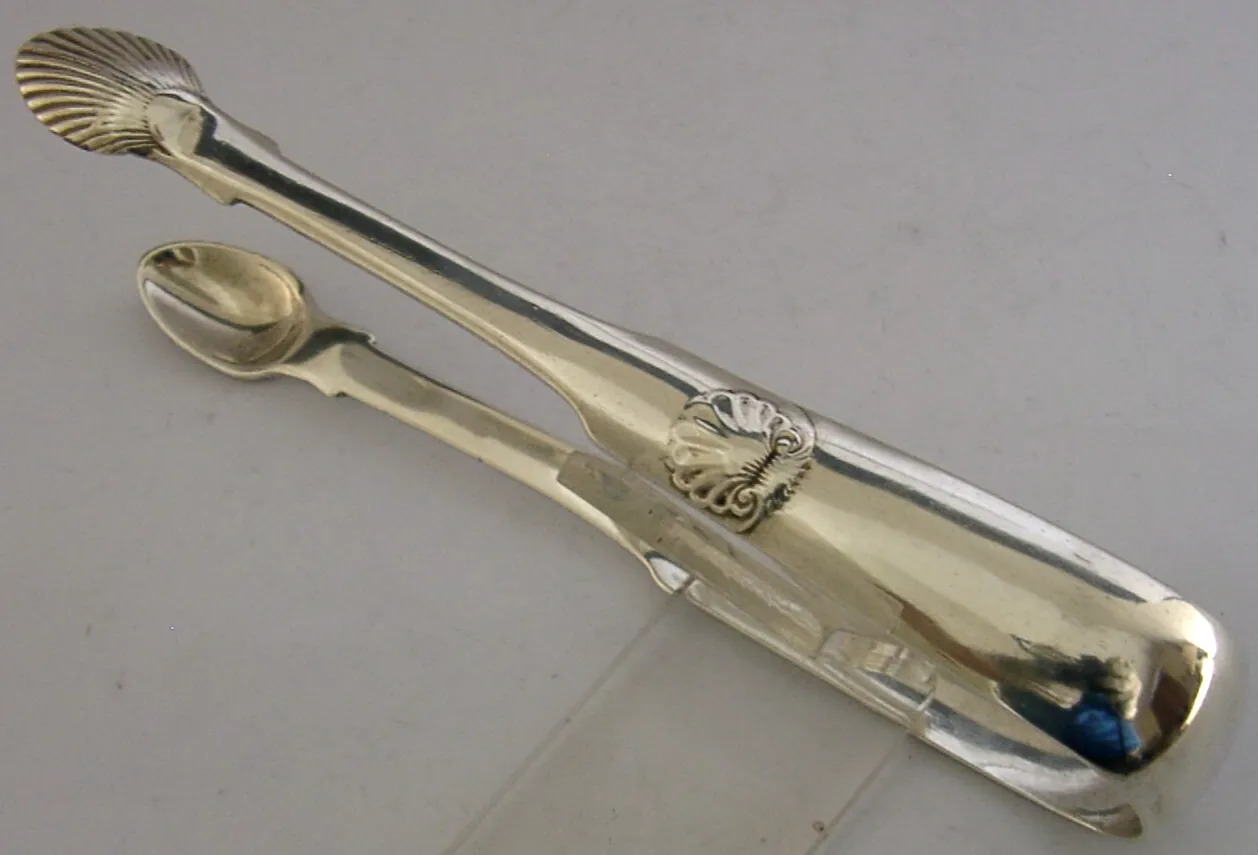 Pince à sucre en argent sterling massif, Provincial écossais, Dundee, 50 g, 1820, époque georgienne photo furniture