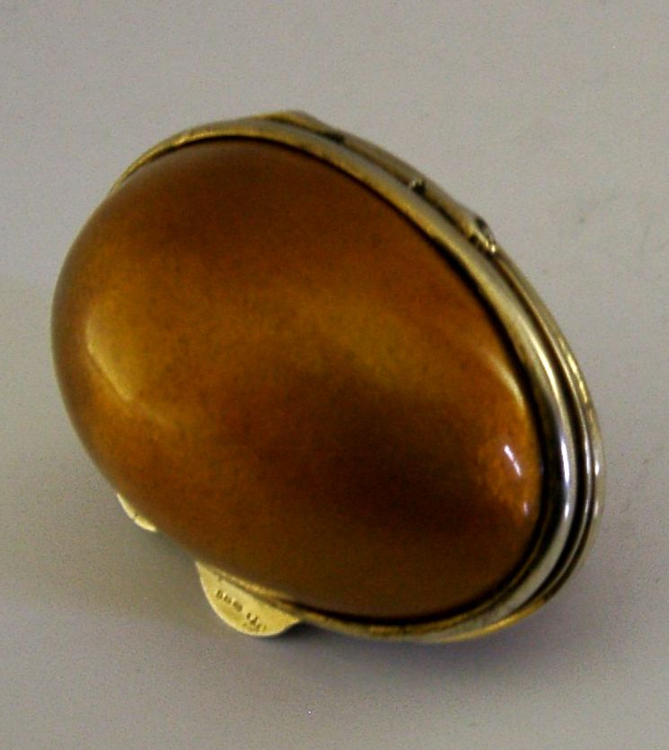 Boîte en argent massif sterling doré et émaillé, 1994, 26 g photo Décoration