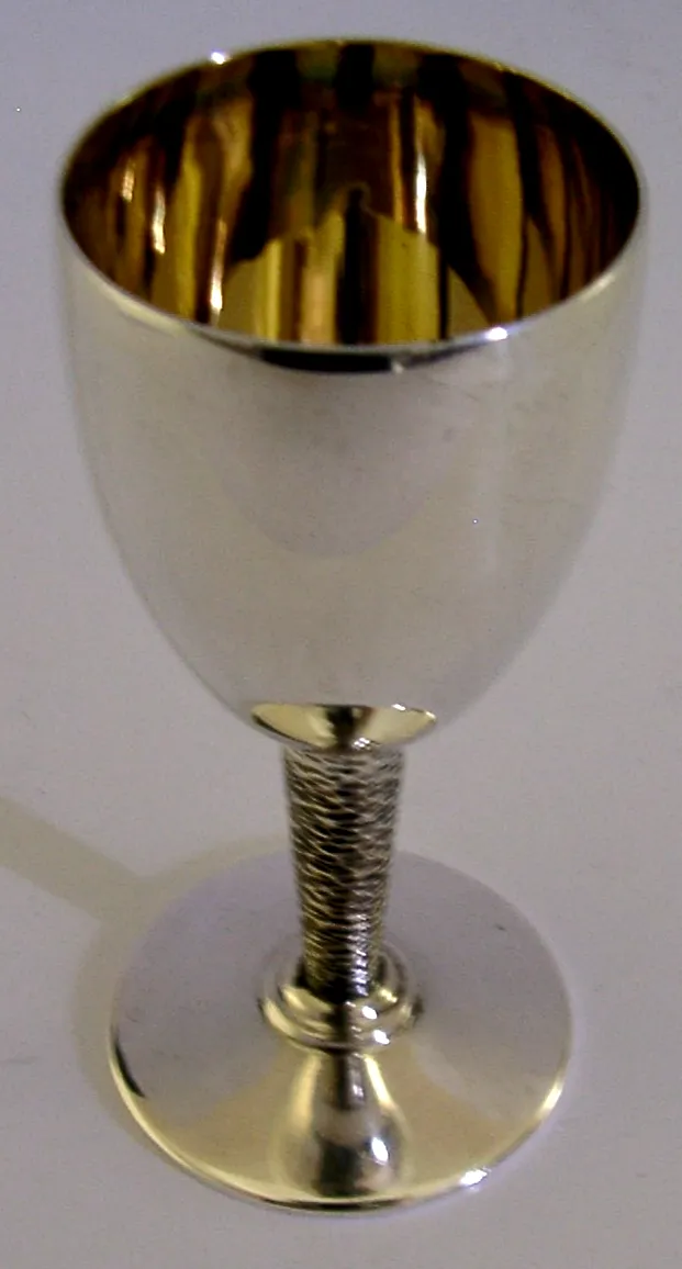 Mid-Century Modern zilveren beker 1972 Barware photo vinterior