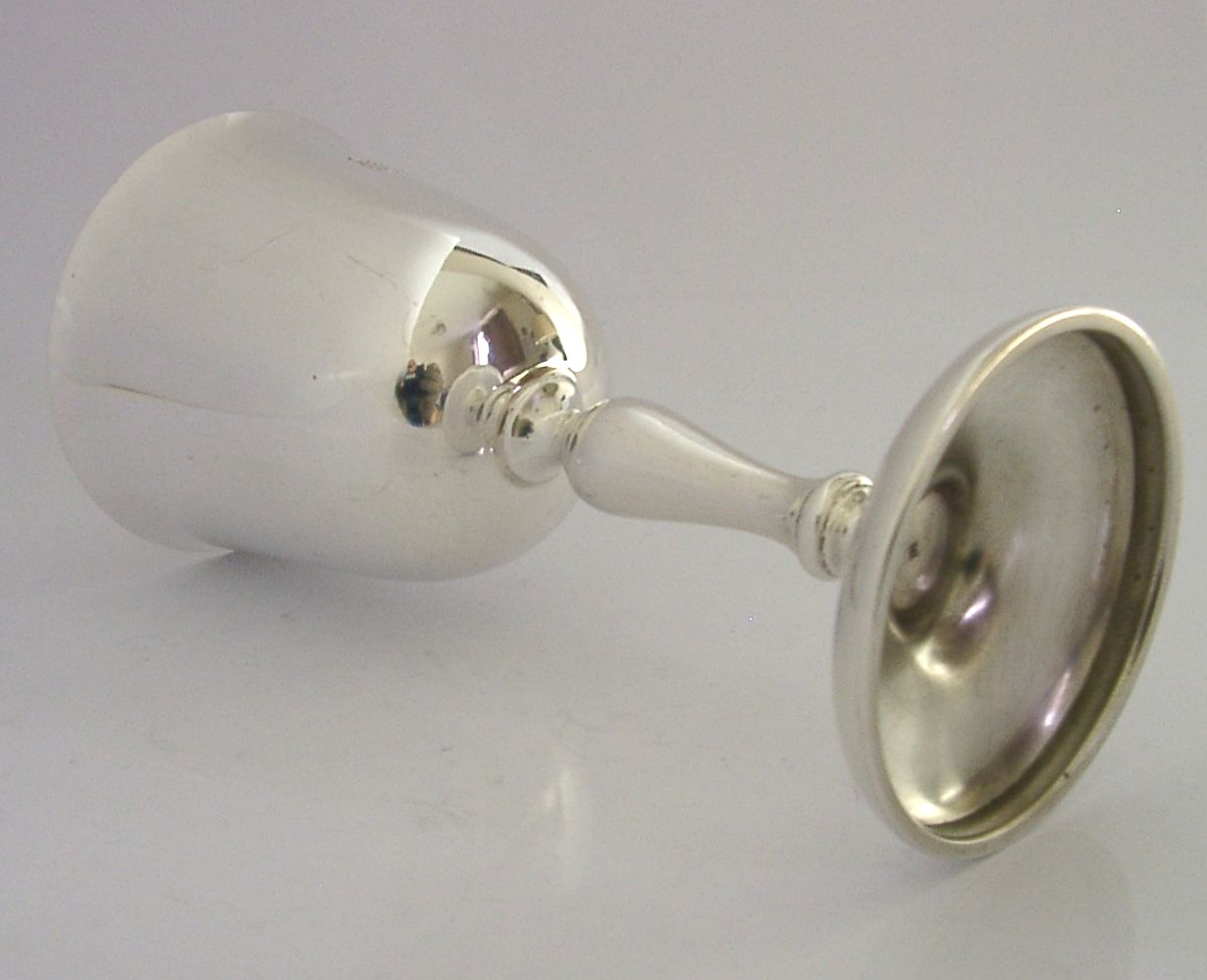 Sterling Silver Wine Goblet Chalice Cup 1971 Barware 128g English photo for sale