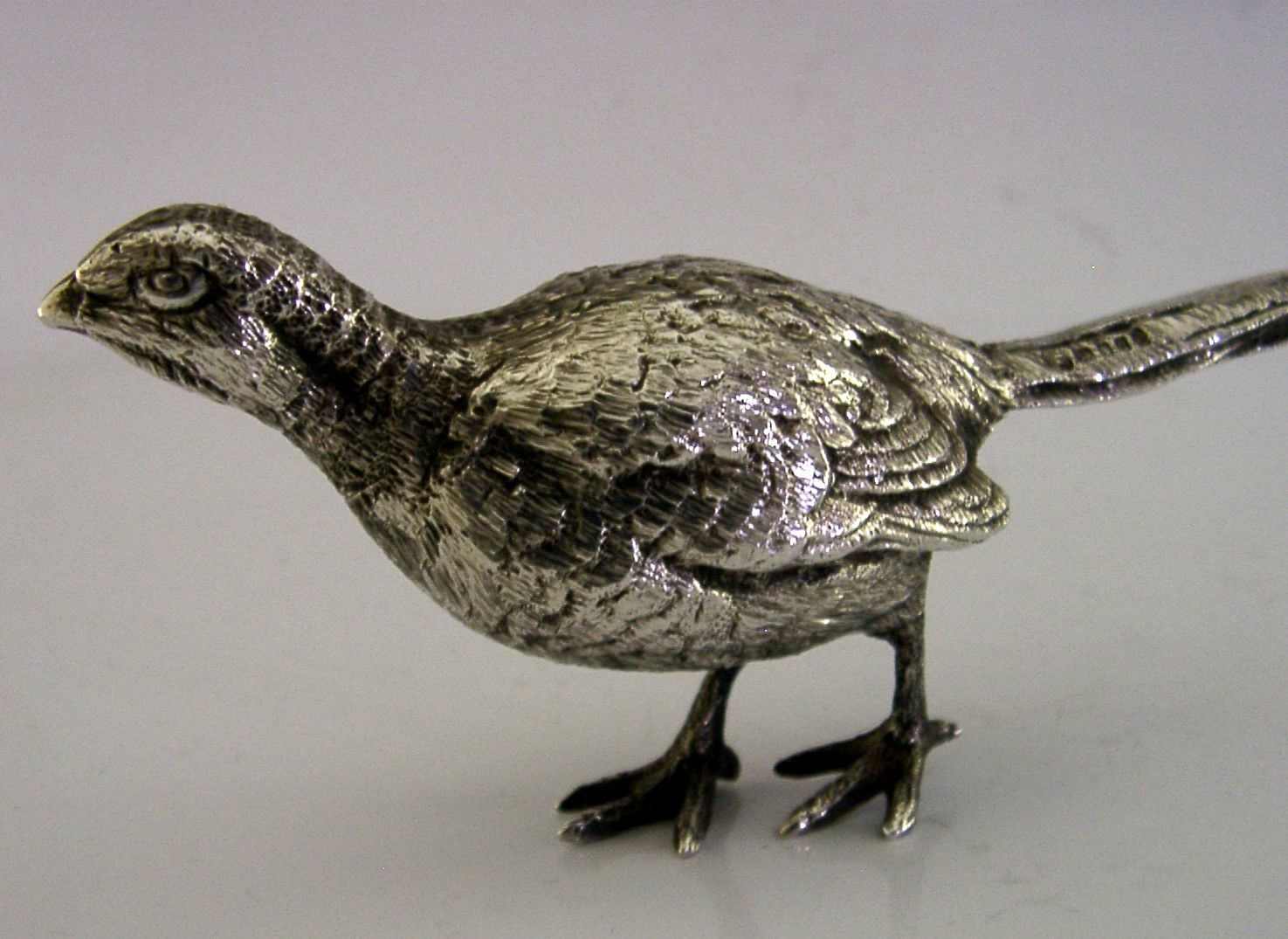Heavy 140g Sterling Silver Pheasant Bird Figure 1977 Hunting Shooting Animal photo for sale
