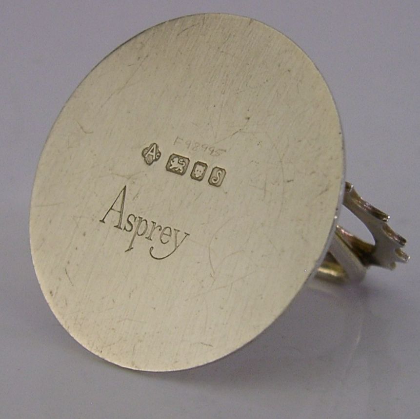 Porte-menu Asprey en argent massif sterling, motif bécasse, 1992 photo 125.0