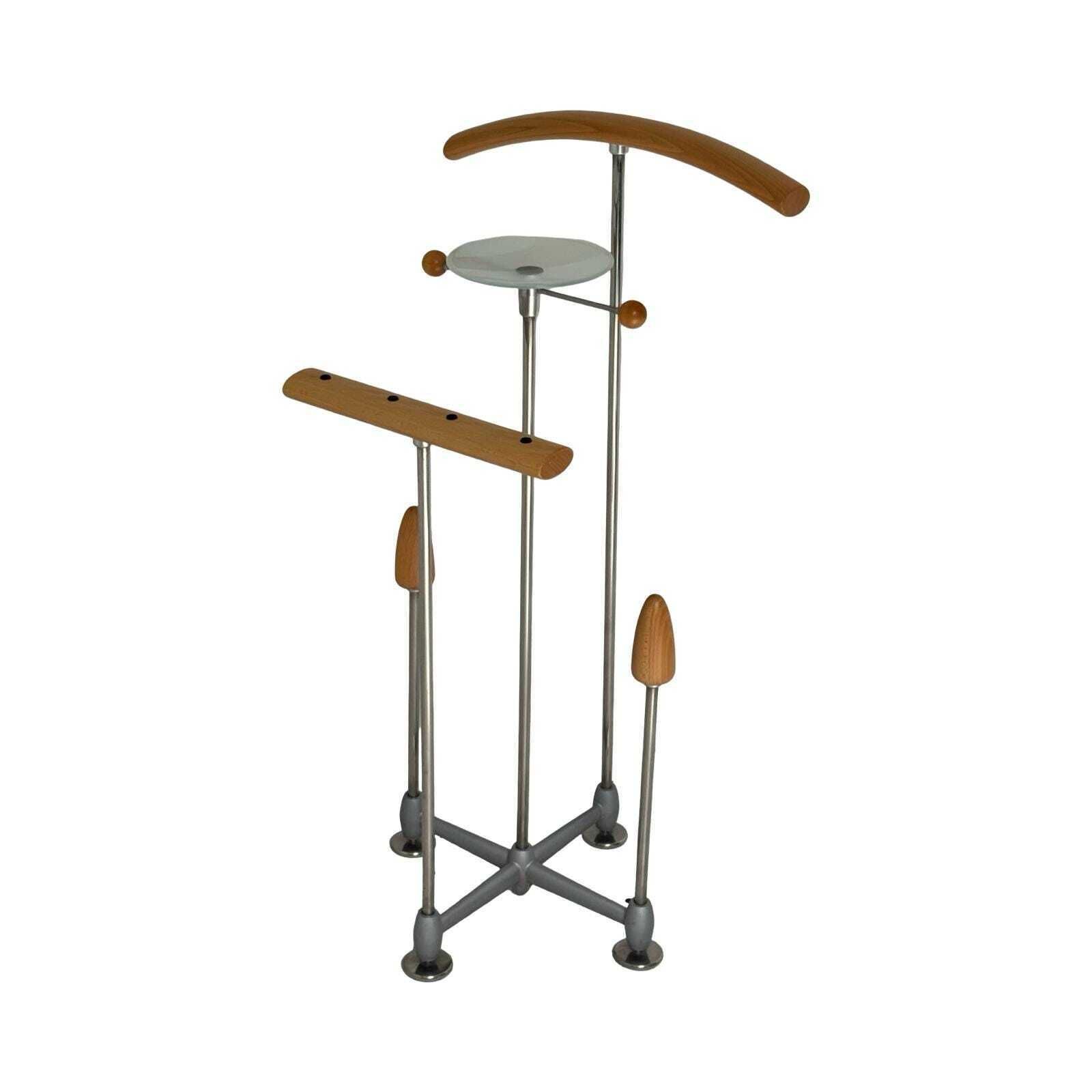 Postmodern Design   Dressboy / Valet Stand   Frans De La Haye For Auping   Model Auronde   Including Glass Plate   Light Wood