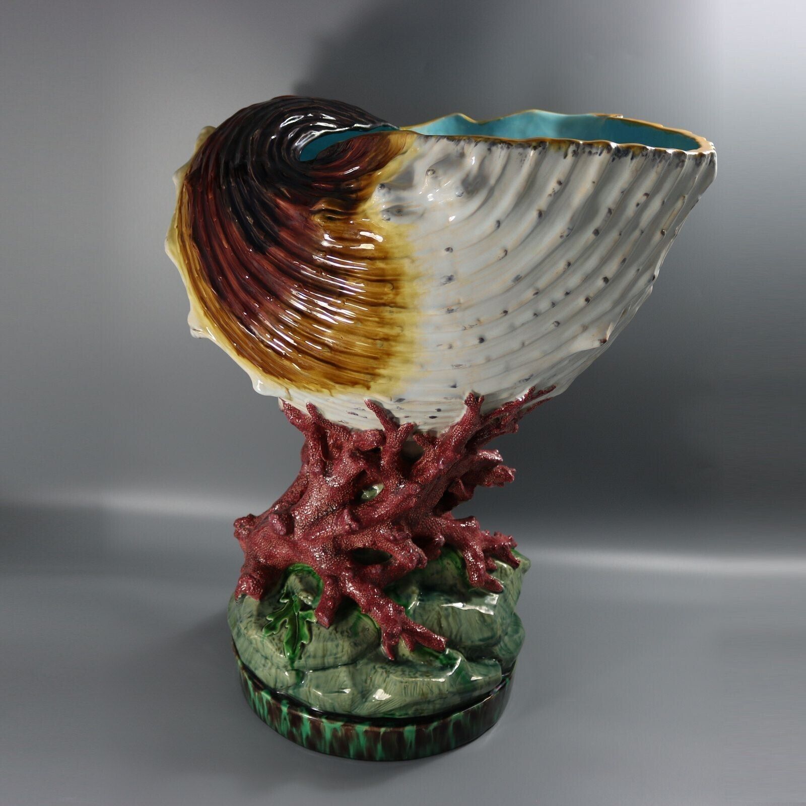 Monumental Minton Majolica Conch Shell Jardinière photo 16280.0