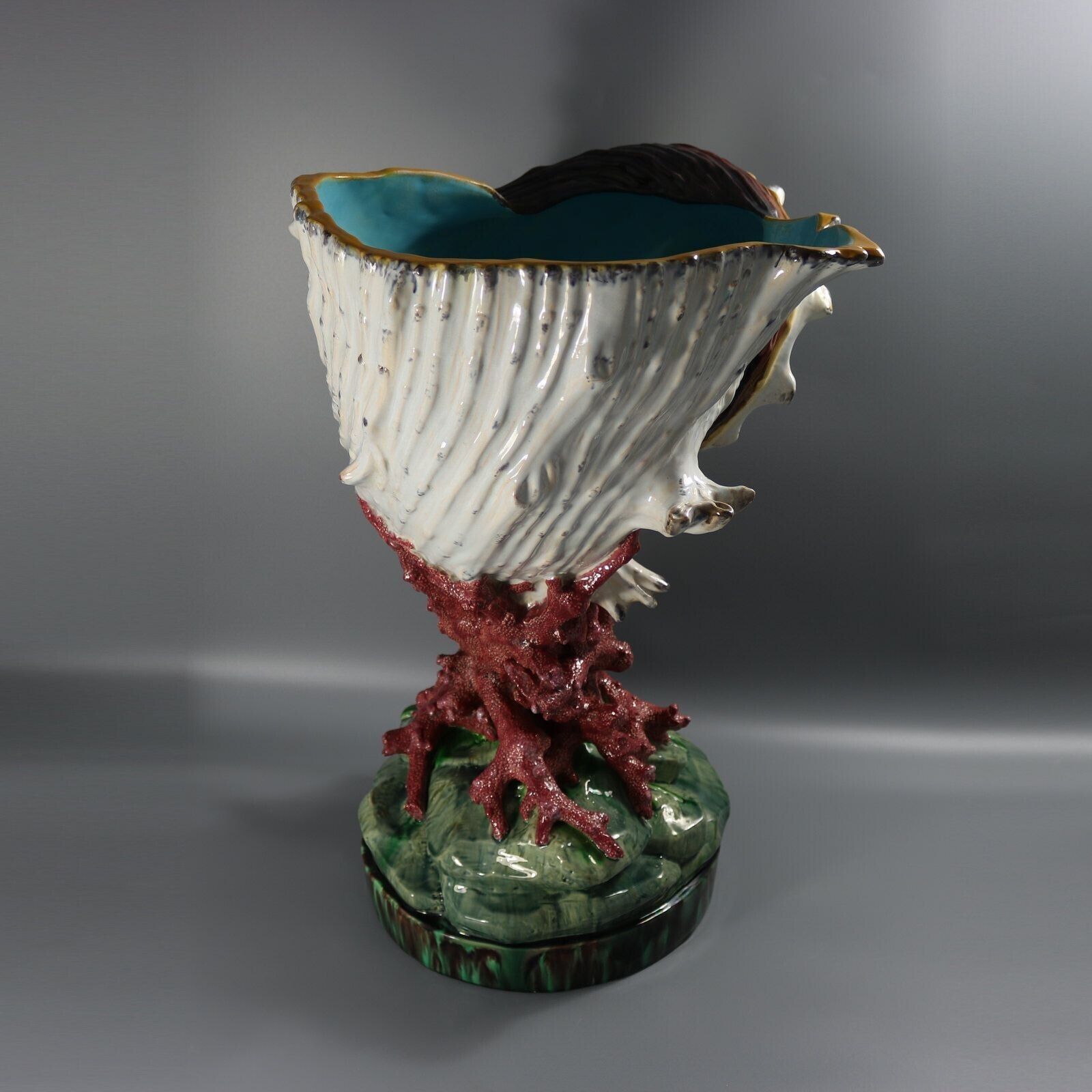 Monumental Minton Majolica Conch Shell Jardinière photo buy