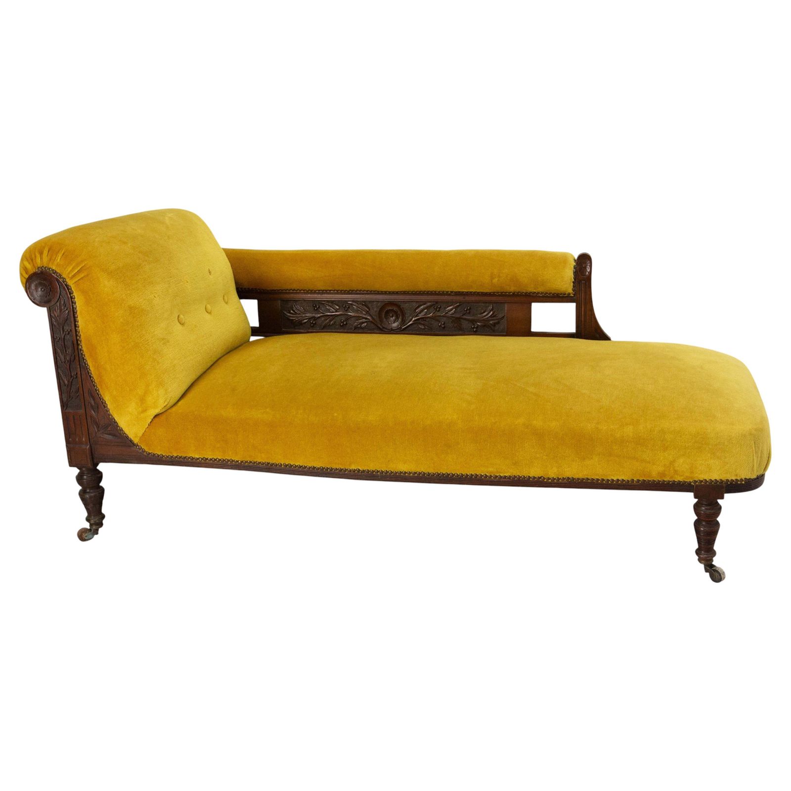 French Restauration Bench Seat Wood Sofa Banquette Fabric Of Your Choise 19th C