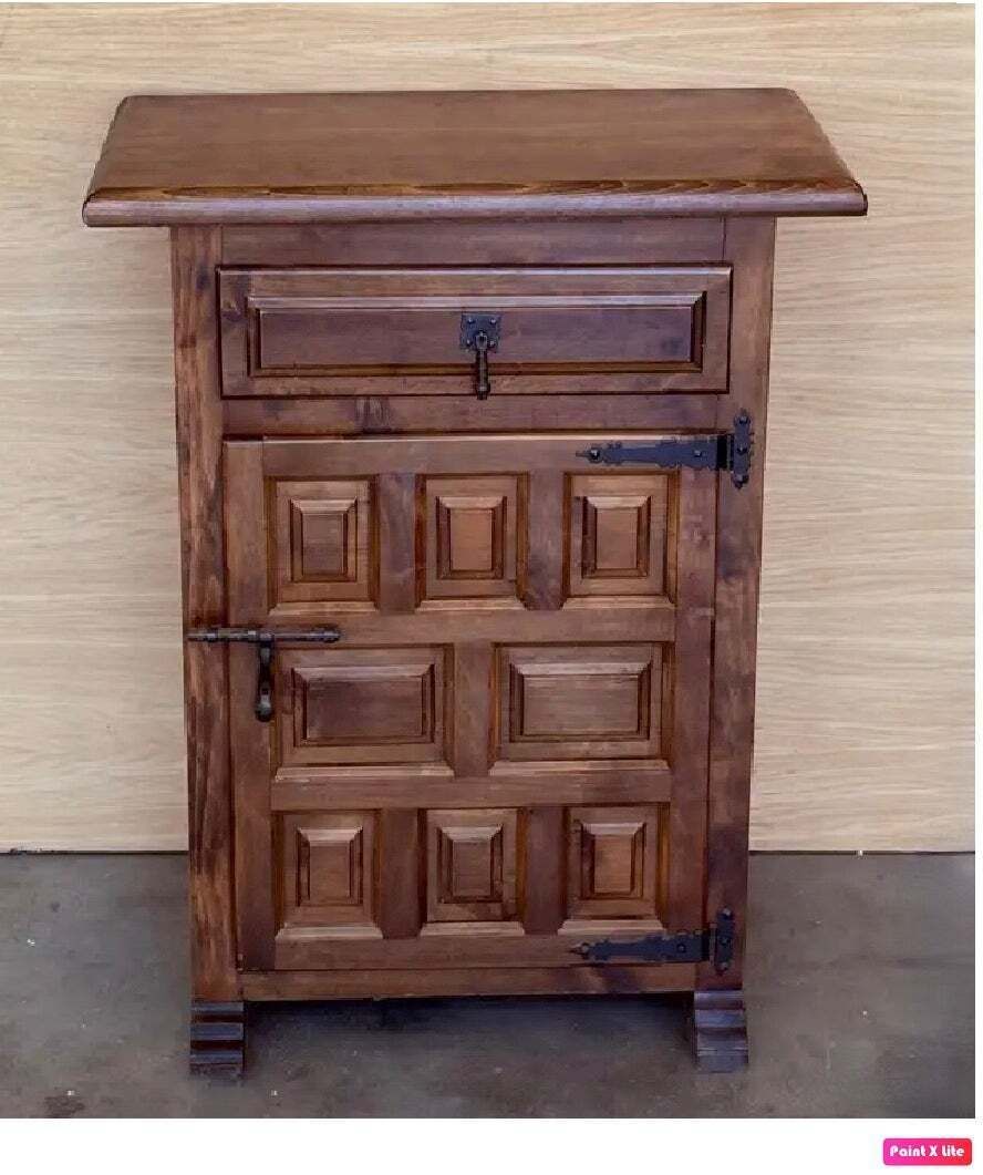 Console espagnole étroite avec tiroir et porte, XXe siècle, 1920 photo furniture