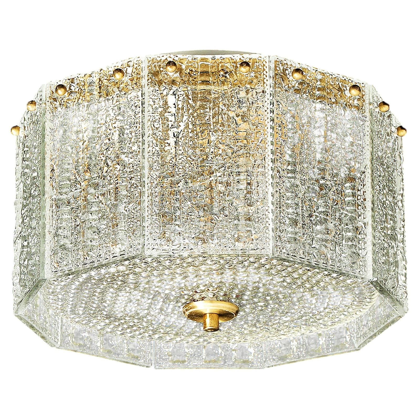 Glazen plafondlamp van Carl Fagerlund voor Orrefors Glassworks