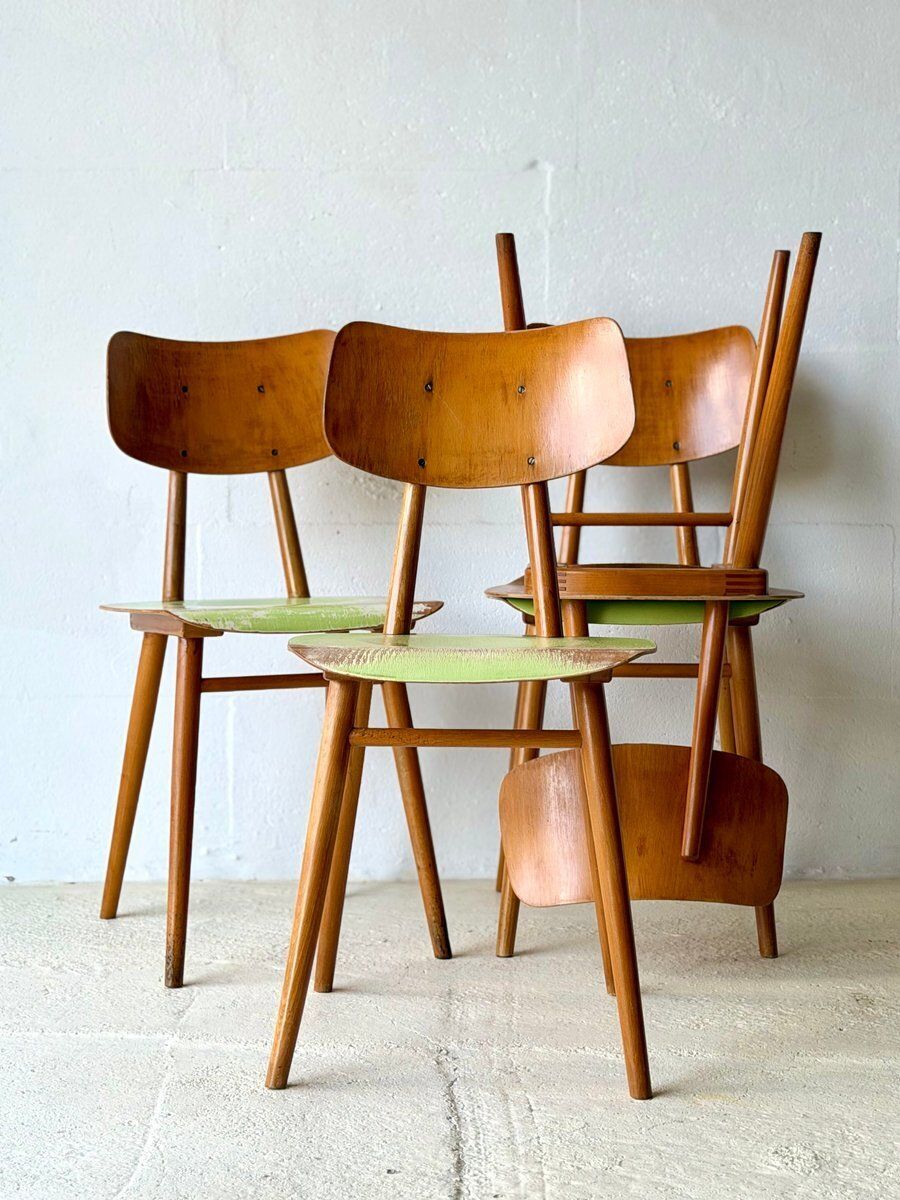 Bistrostoelen van Ton, 1960, set van 4 photo furniture