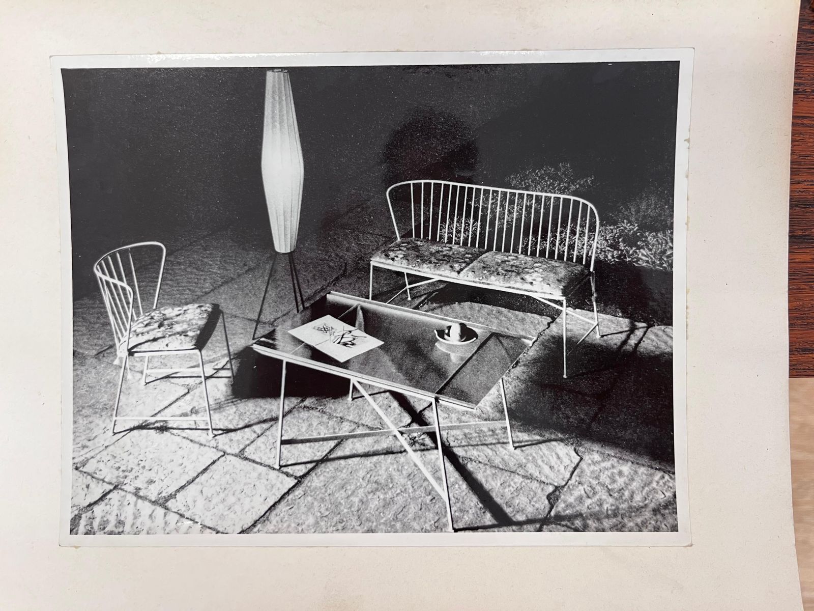 Set originele foto's van Duits tuinmeubilair van buisstaal uit de jaren 1930, 1950 photo Kunst