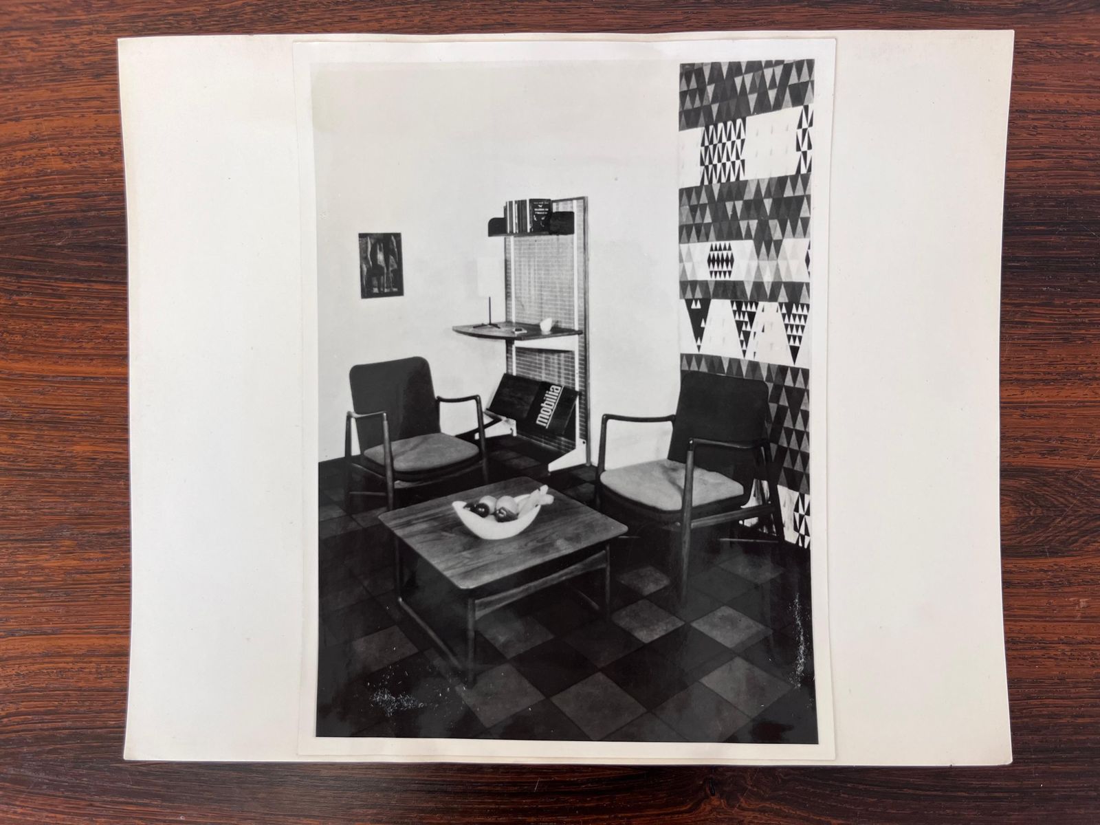 Original Photo Of Finn Juhl Furniture   1950s photo furniture