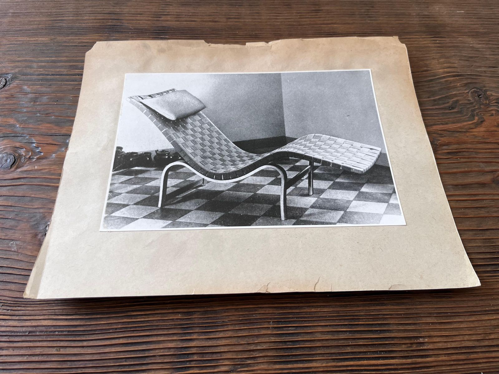 Original Photo Of Bruno Mathsson Lounge Chair / Finland   1950 photo for sale