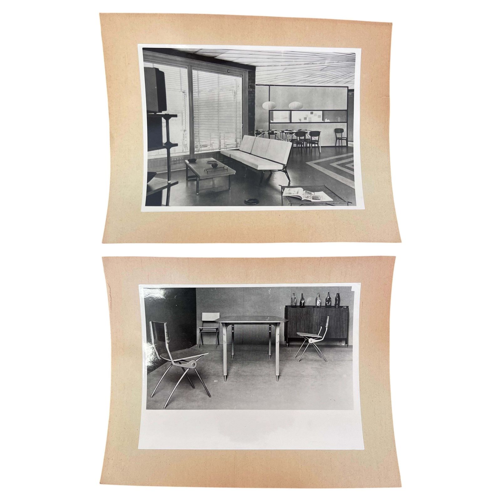 Set originele foto's van Tecno Milano meubels, 1950, Italië