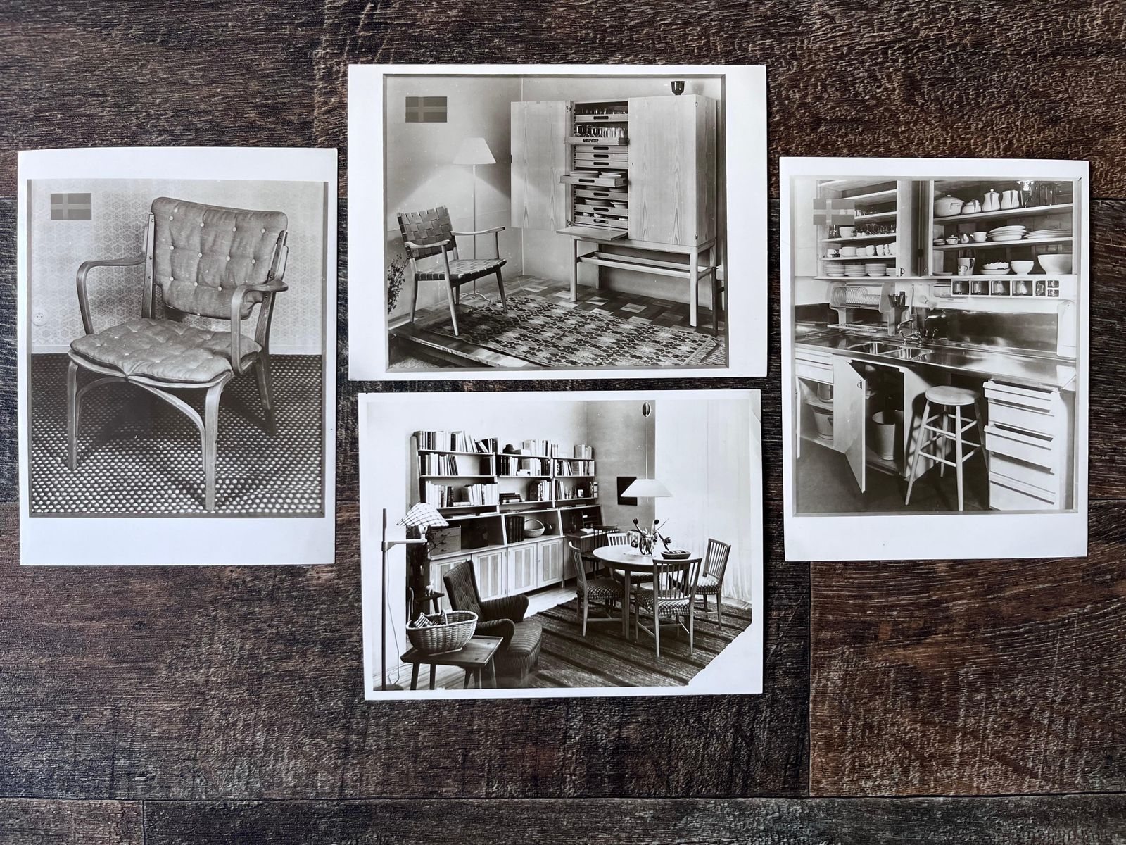 Set Of Original Photos Of Interior, Scandinavian Furniture   Sweden photo furniture
