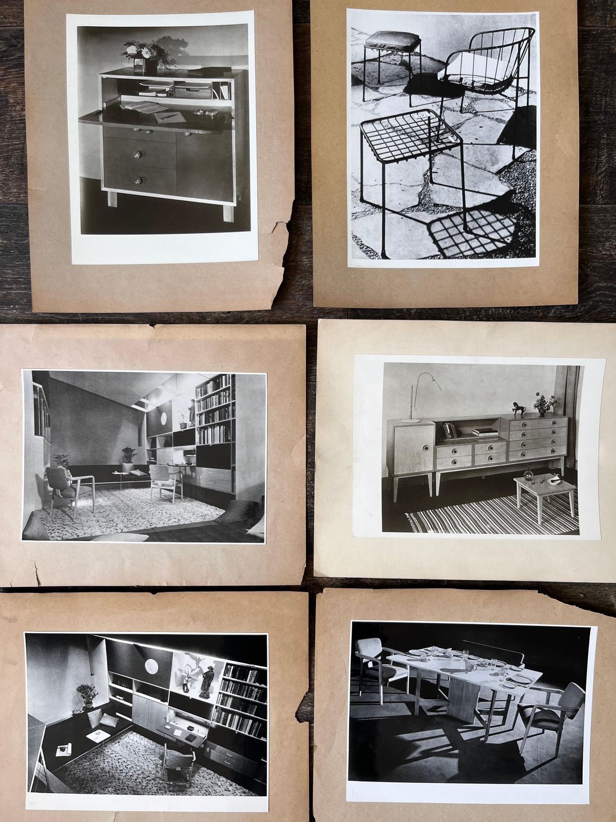 Original 6 Photos Of George Nelson Furniture   1950s photo for sale