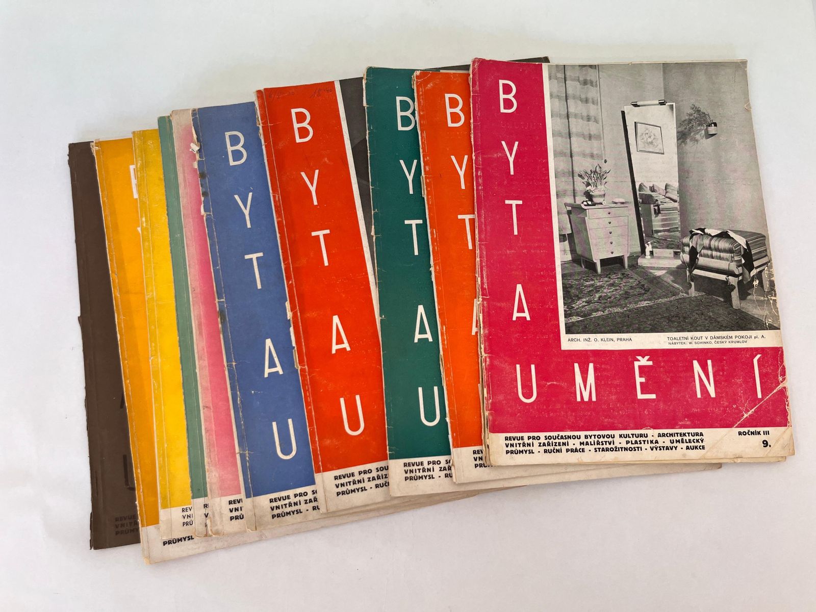 Uiterst zeldzame set tijdschriften Byt A Umeni 1930s / Avantgarde photo 2507.0
