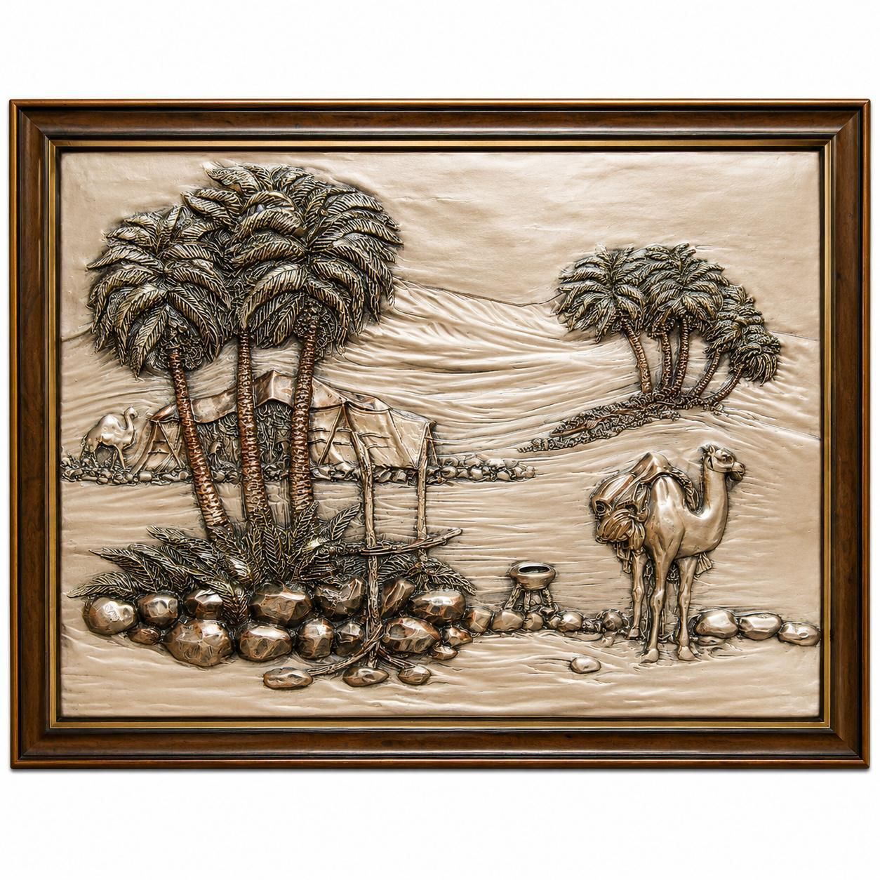 Œuvre murale en relief Guerrini, argent 925 et plaqué or 24 carats, Italie photo furniture