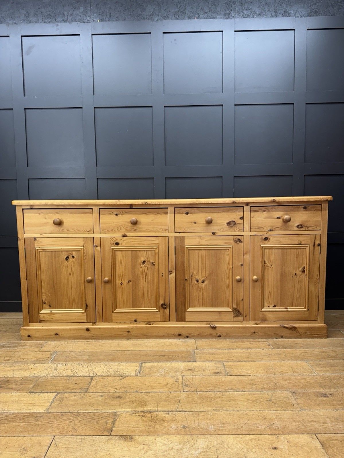 Large Solid Pine Kitchen Sideboard 4 Door 4 Drawer Rustic Farmhouse photo furniture