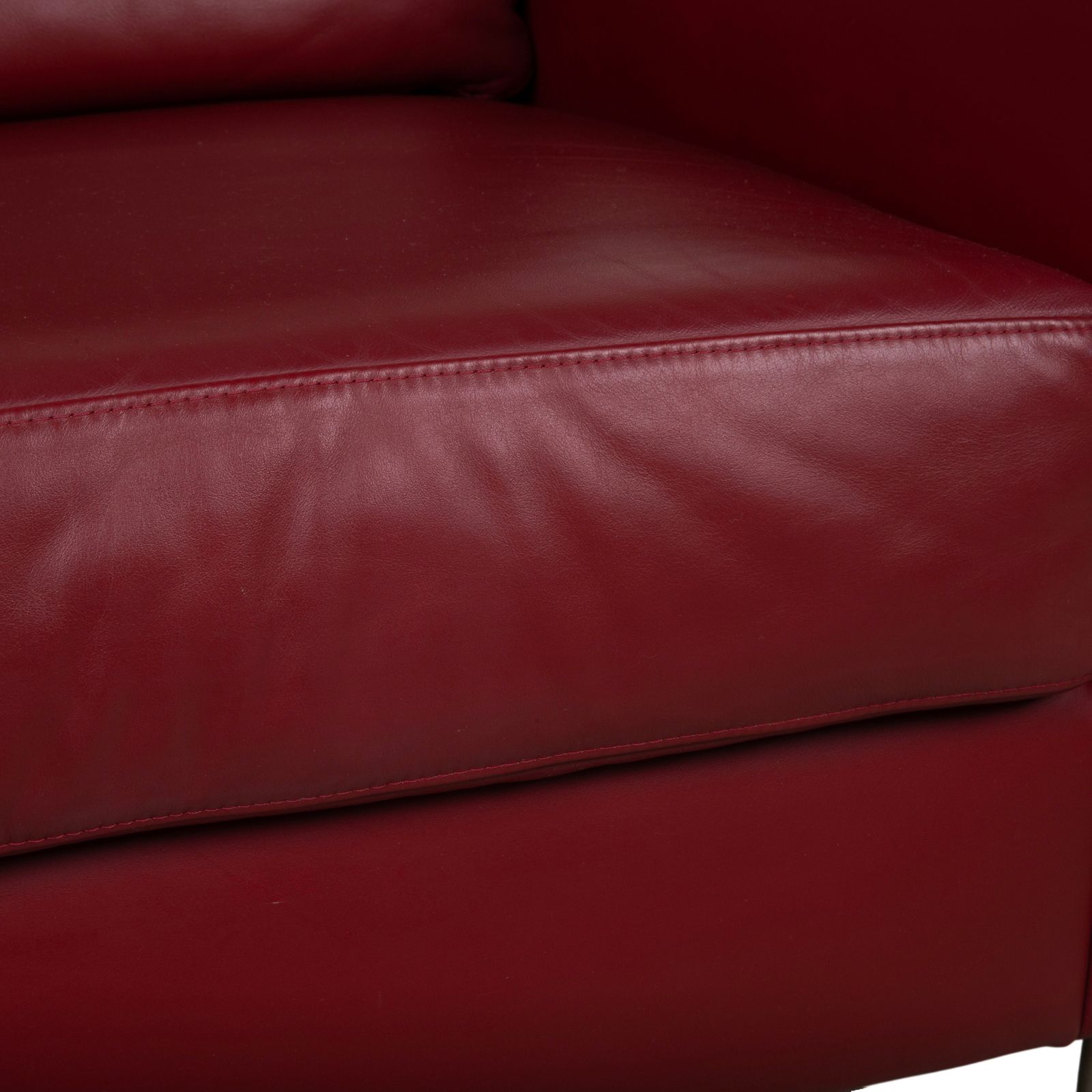 Ewald Schillig Leather Armchair Red Bordeaux photo 893.0
