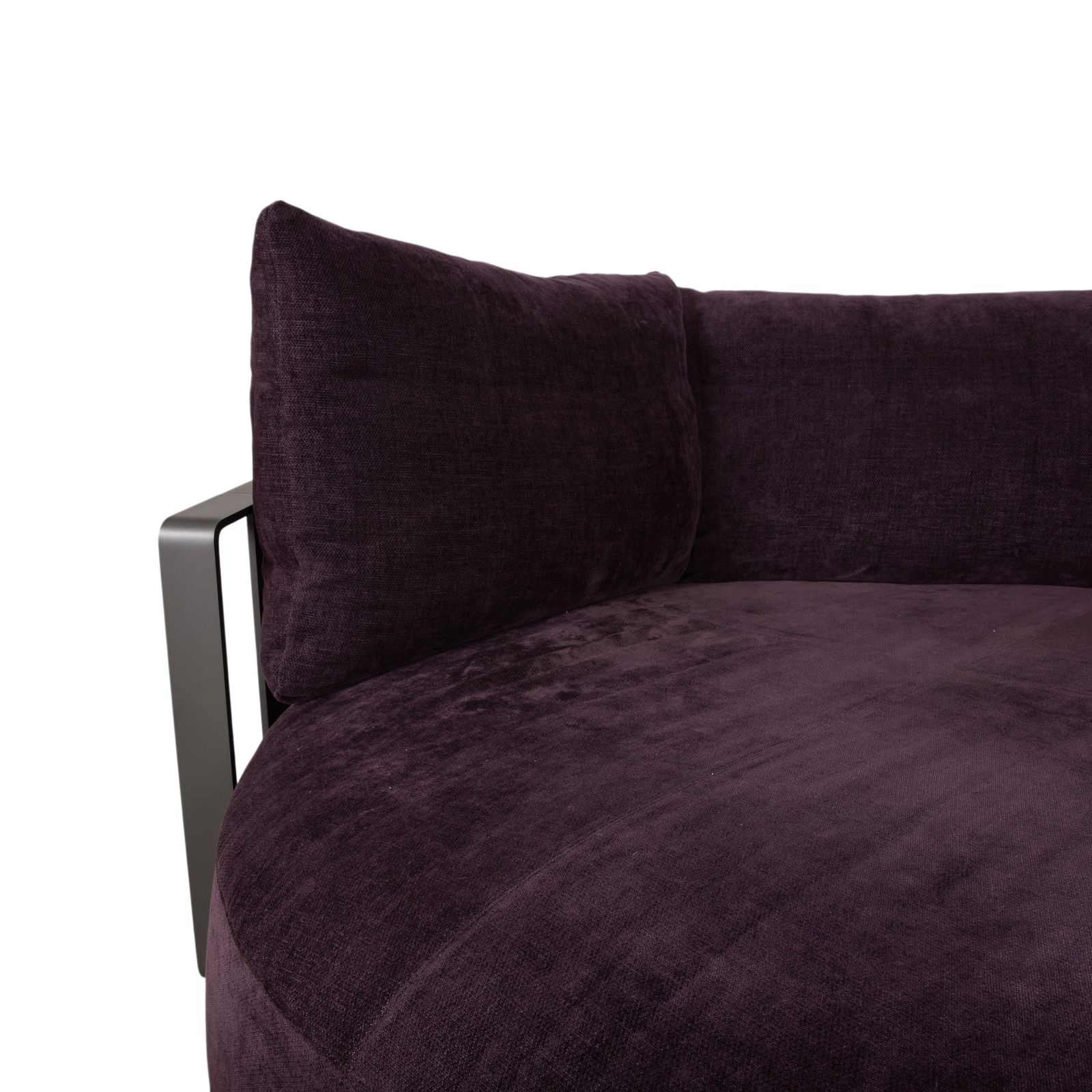 Poltrona Frau Scarlett Fabric Two Seater Sofa In Lilac, Aubergine, And Violet With Casters photo 7713.0