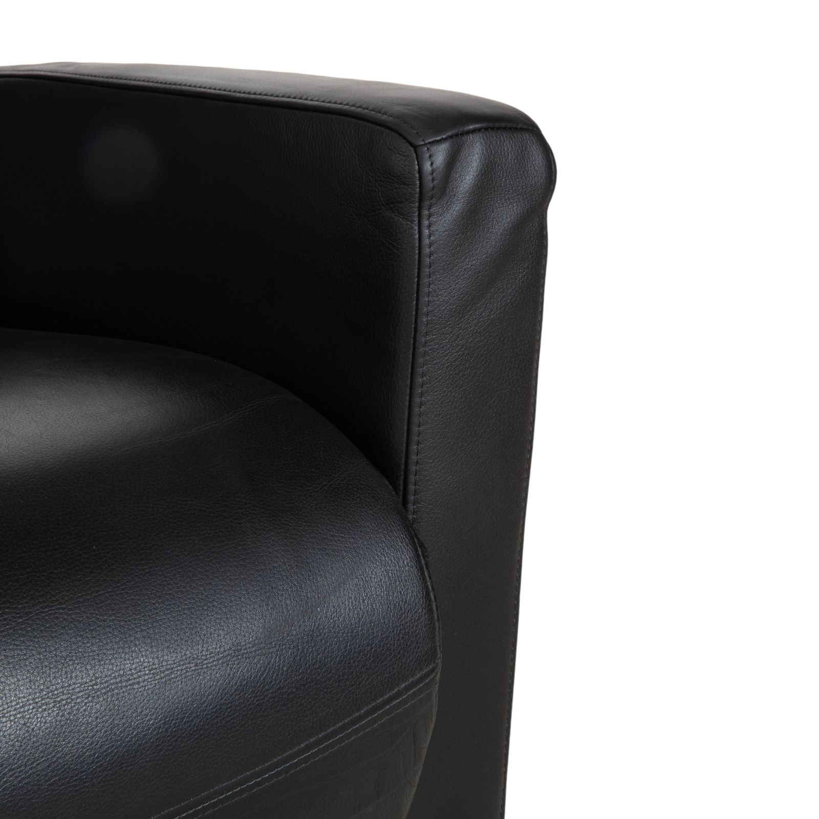 Fauteuil Rolf Benz EGO en cuir noir, dossier haut, fonction manuelle photo 1899.0