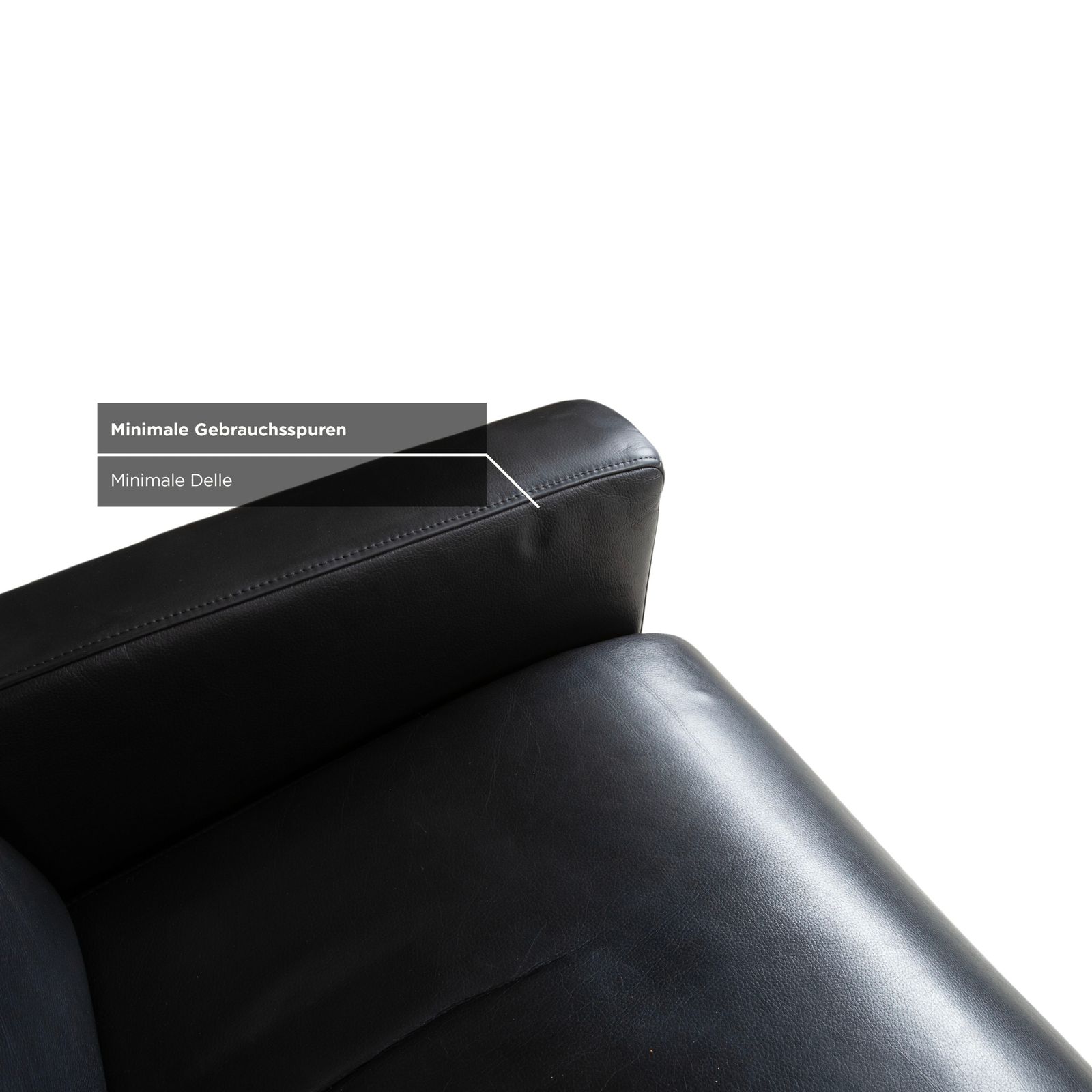 photo furniture Fauteuil Rolf Benz EGO en cuir noir, dossier haut, fonction manuelle