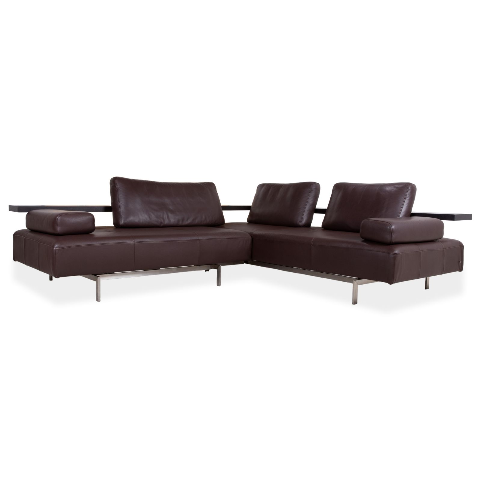 Rolf Benz Dono 6100 Leather Corner Sofa Brown Manual Function