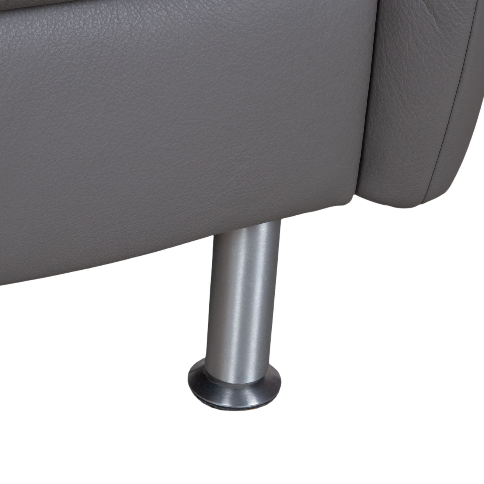 Fauteuil Koinor Elena en cuir gris, fonction manuelle photo vinterior