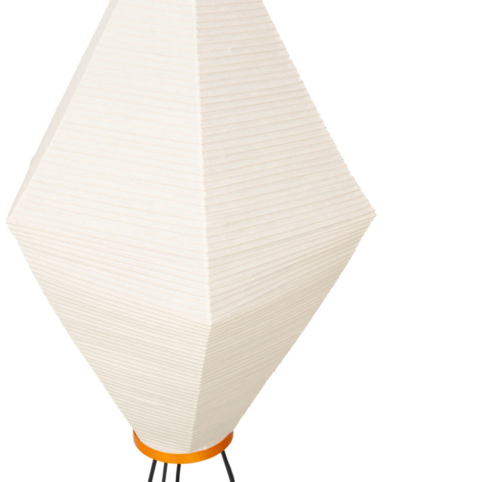 Lampe de sol Vitra Akari en papier, crème et noir photo for sale