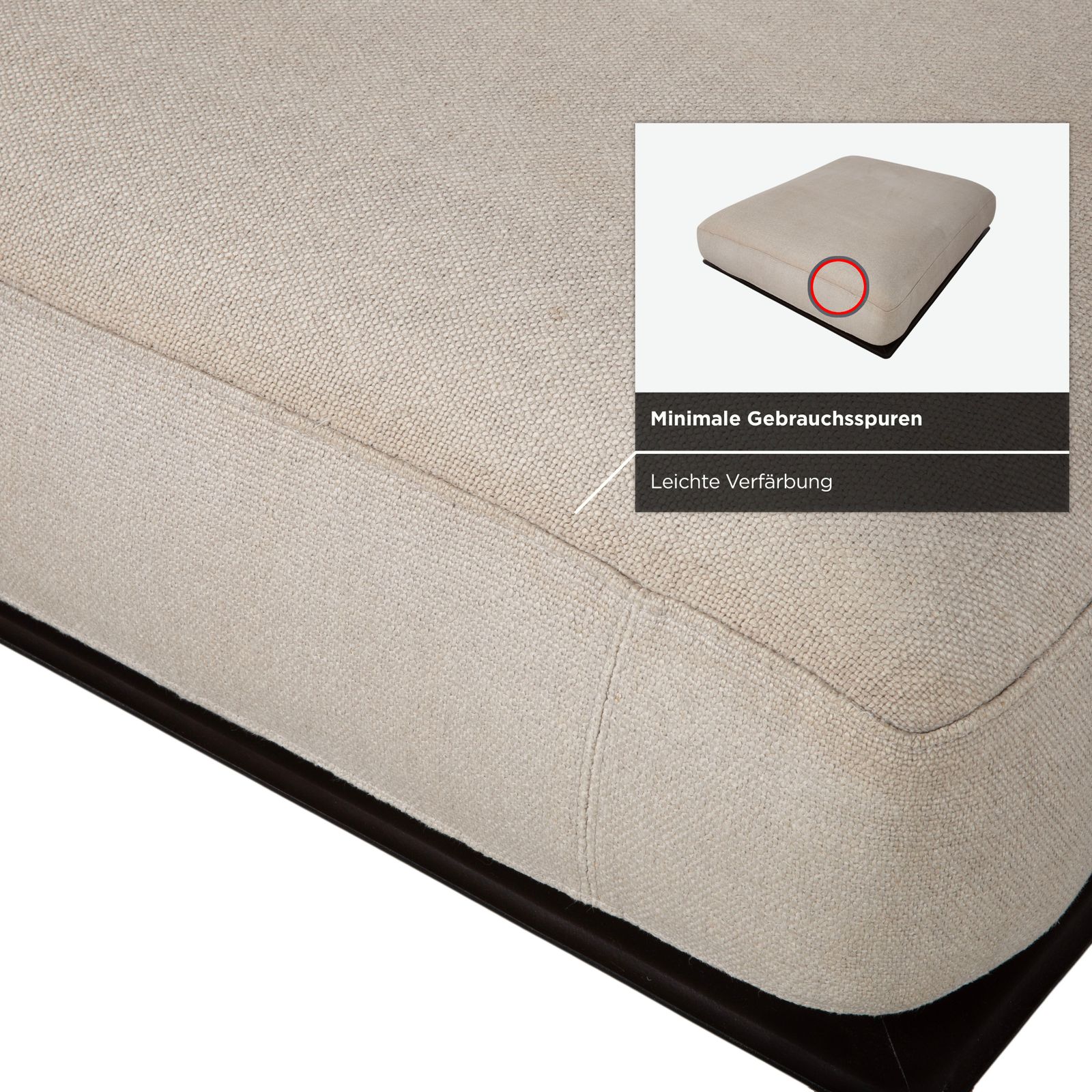 photo furniture Tabouret Flexform Soft Dream en tissu, crème beige