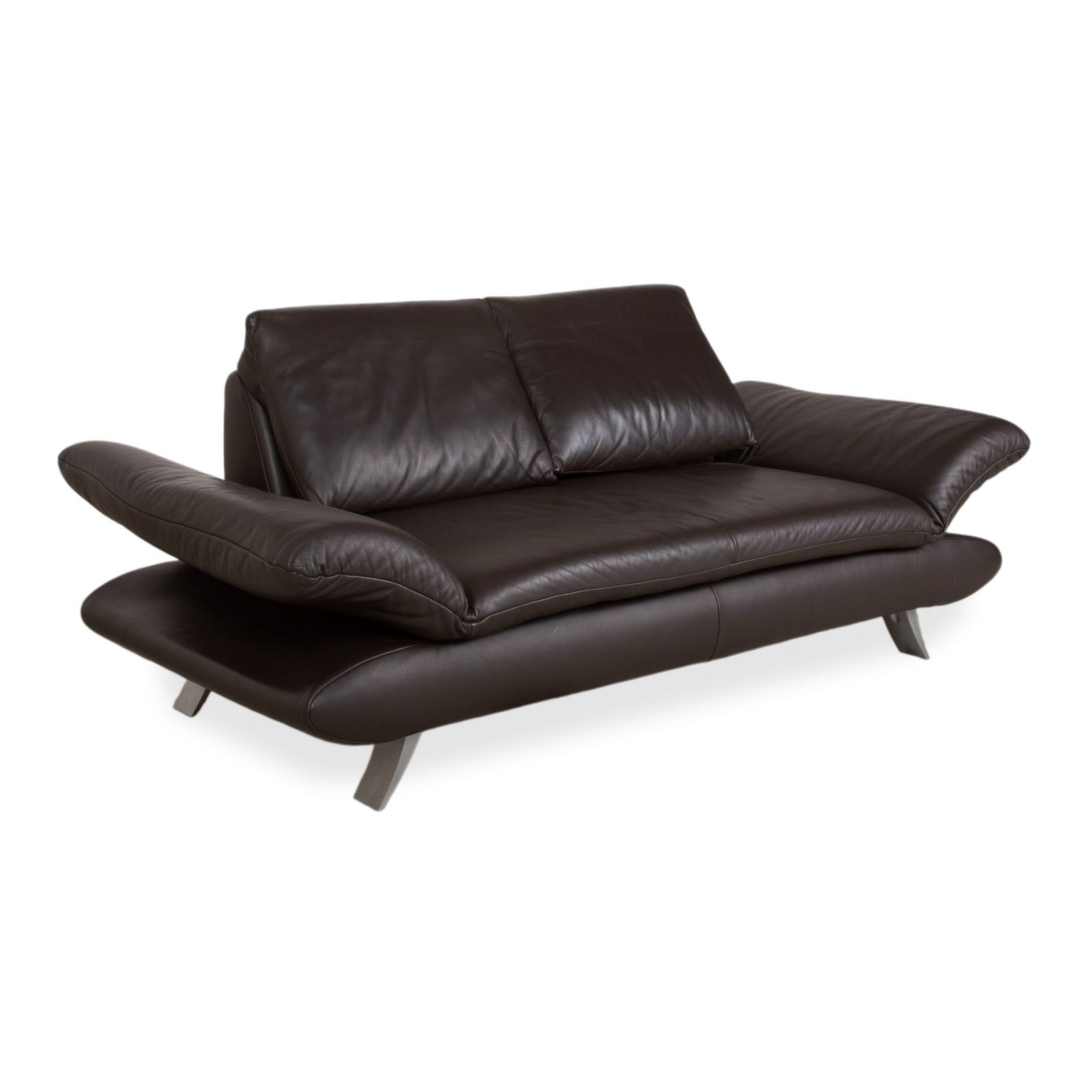 Koinor Velluti Leather Two Seater Brown Manual Function Sofa photo for sale