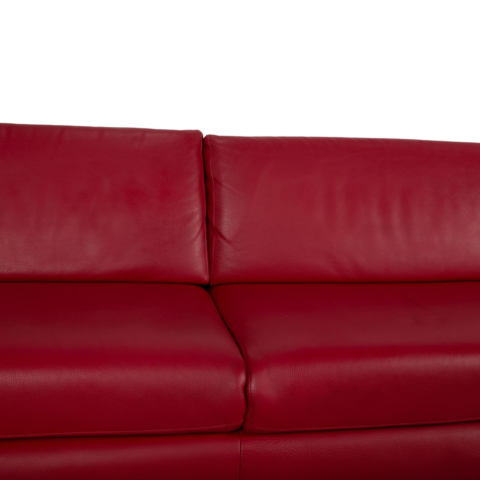 Willi Schillig Leather Corner Sofa Red Manual Function photo Furniture