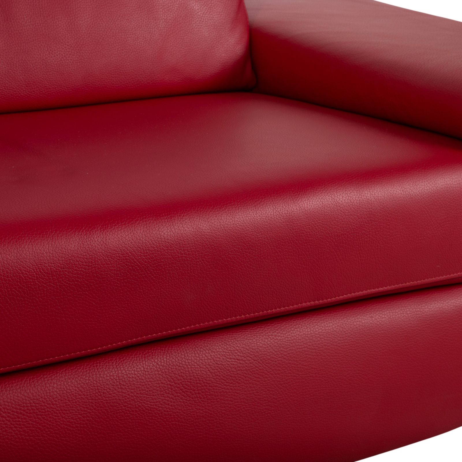 Willi Schillig Leather Corner Sofa Red Manual Function photo buy