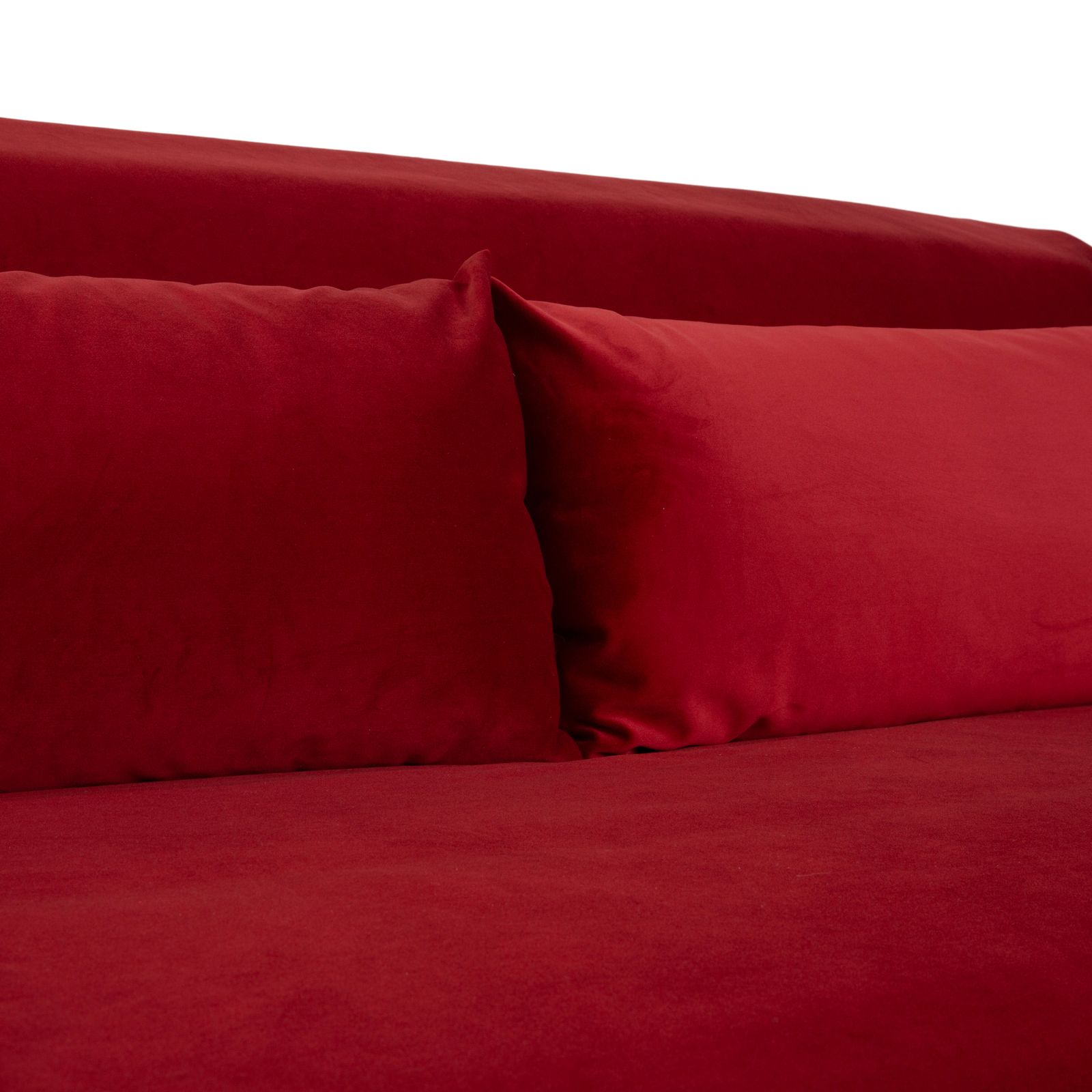Ligne Roset Multy driezitter, rode stof, zwart frame, manuele slaapfunctie, opnieuw bekleed photo buy