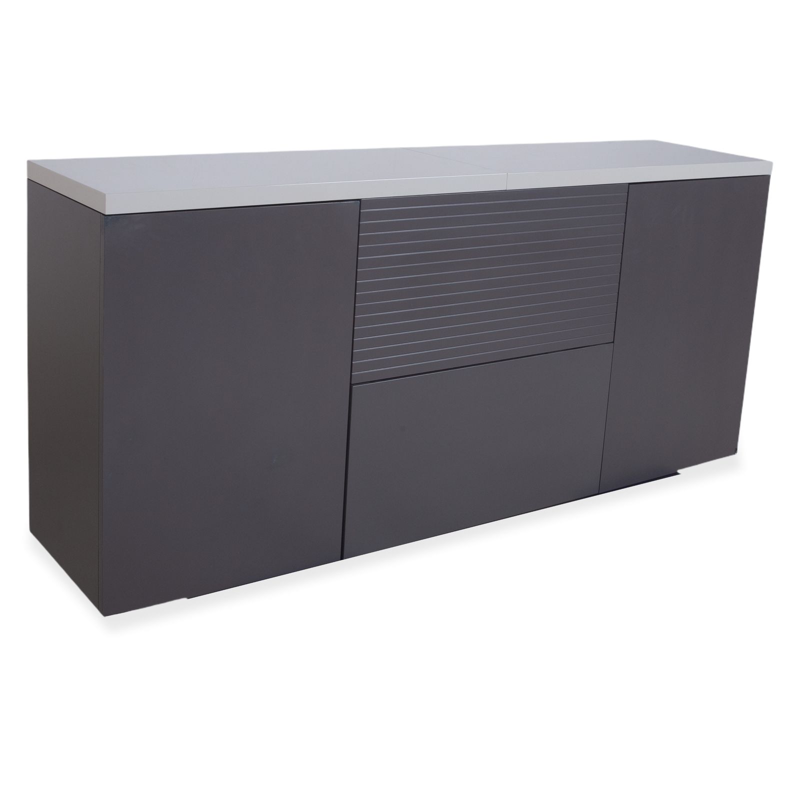 Buffet WK Wohnen en bois anthracite, fonction manuelle