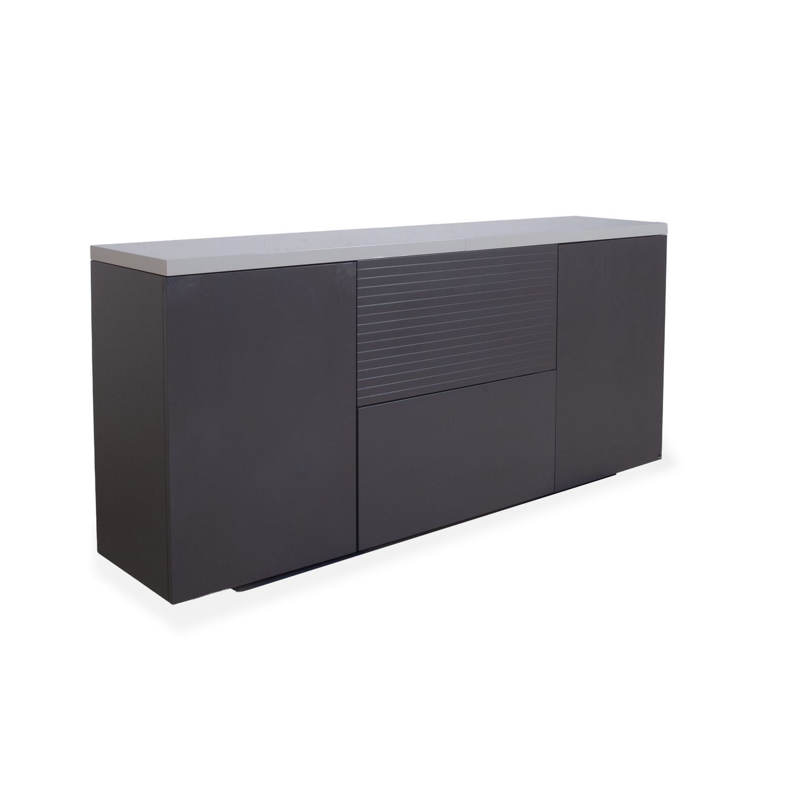 Buffet WK Wohnen en bois anthracite, fonction manuelle photo for sale
