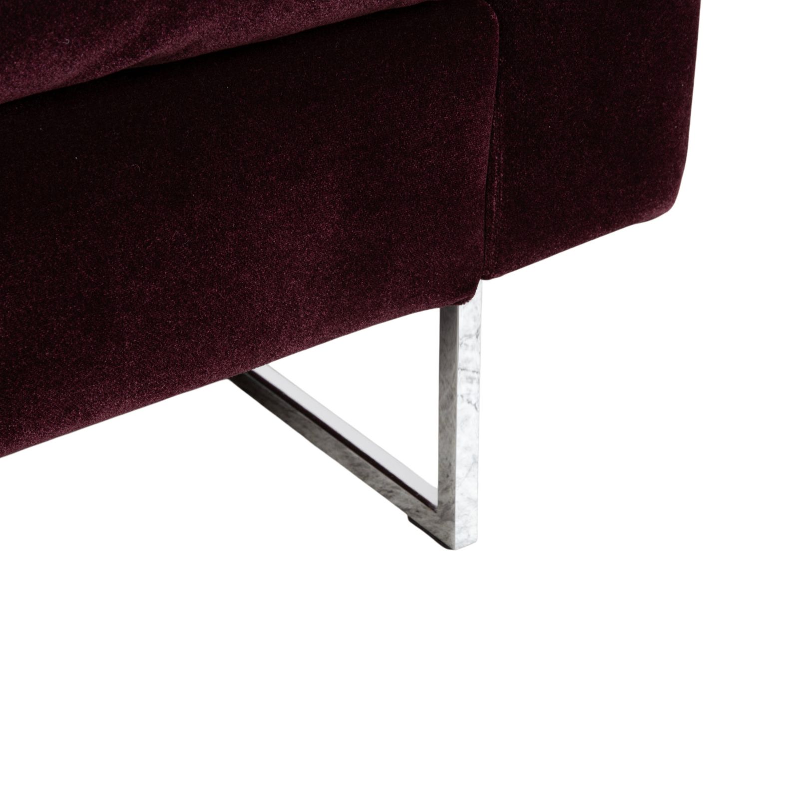 Fauteuil Brühl Embrace en tissu, chrome, velours, velvet, violet, aubergine, fonction manuelle photo buy