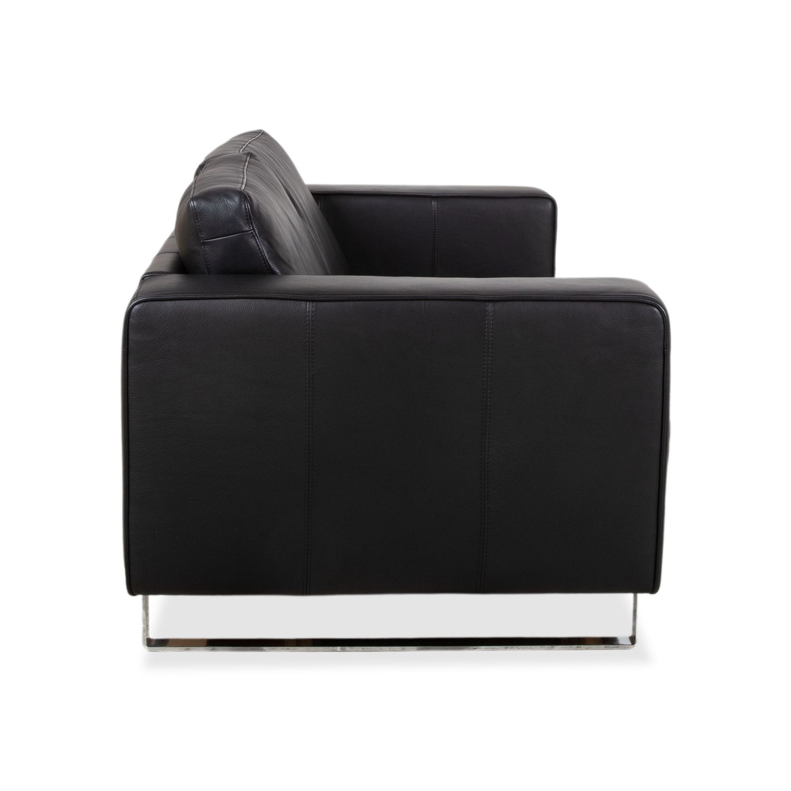 Furniture Boconcept Indivi Leather Two Seater Black Sofa photo