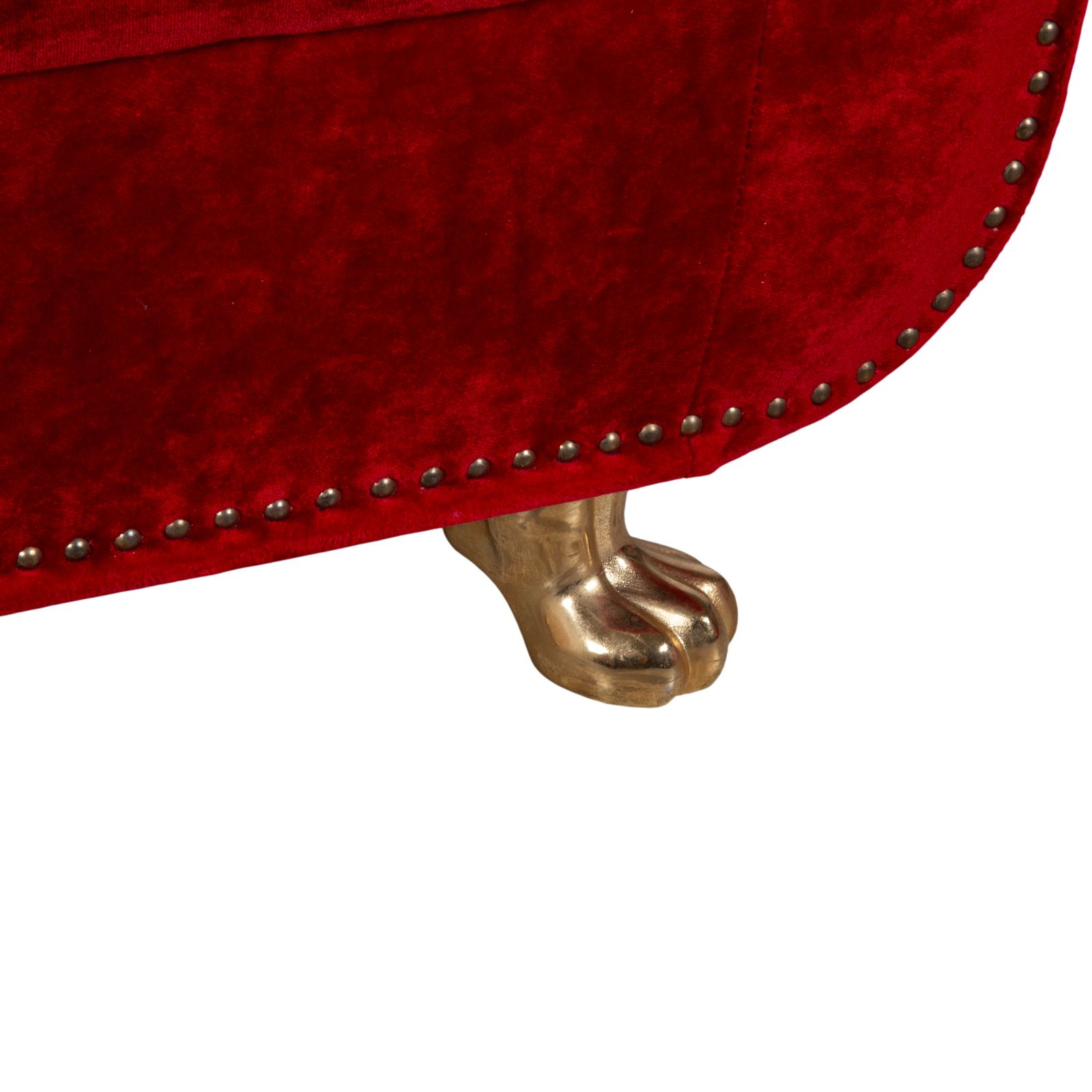 Fauteuil Bretz Gaudi en velours rouge photo for sale