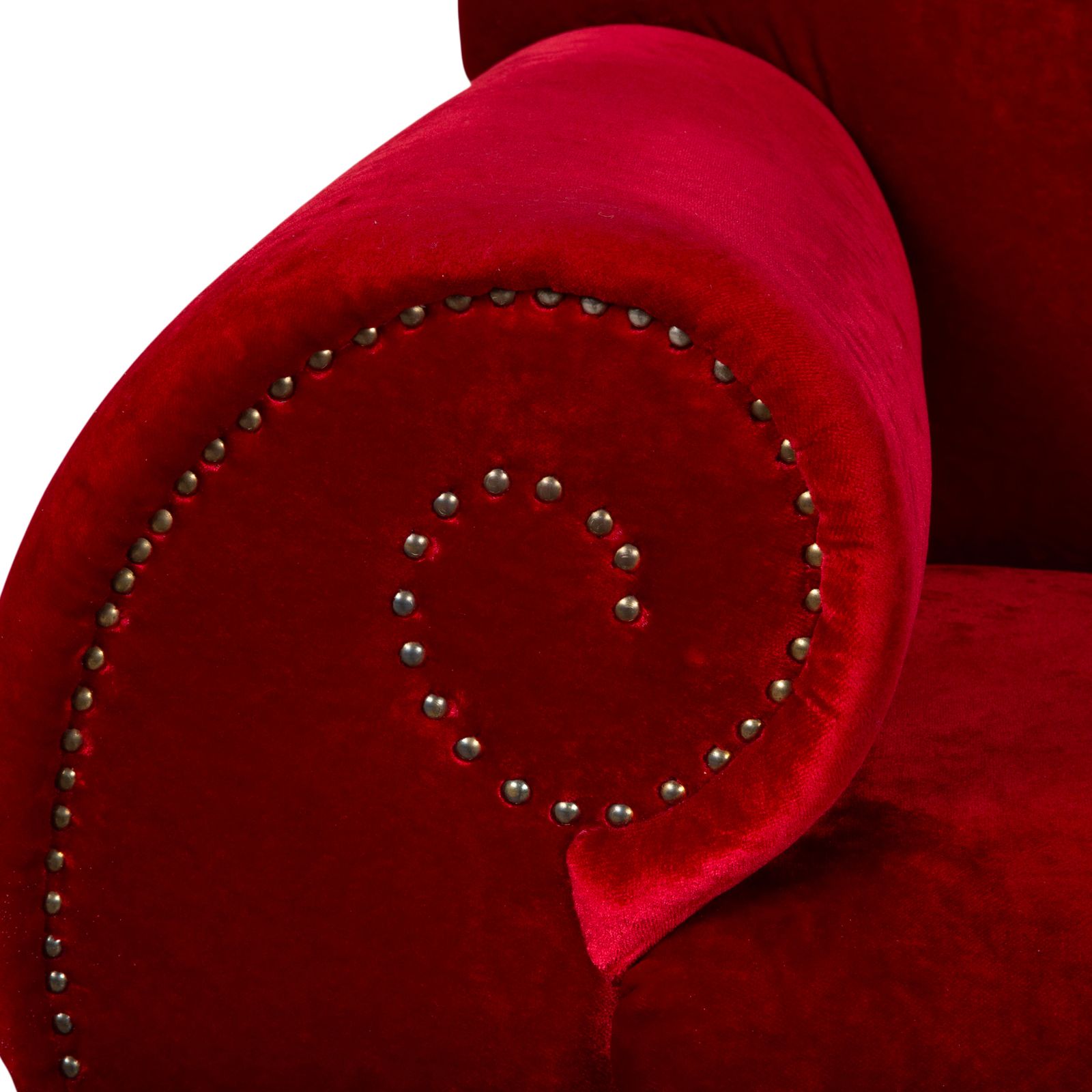 Fauteuil Bretz Gaudi en velours rouge photo 1452.0