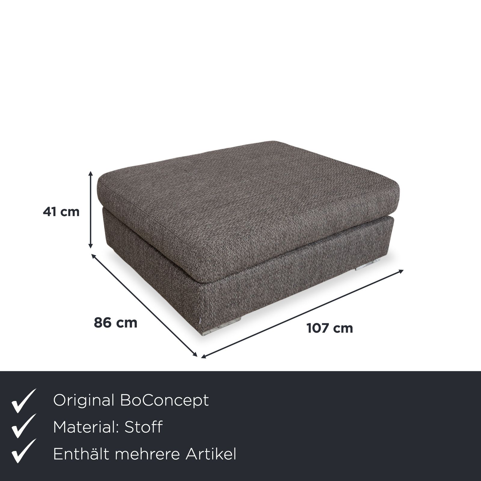 Boconcept Cenova Set Stof Hoekbank Set Grijs photo furniture