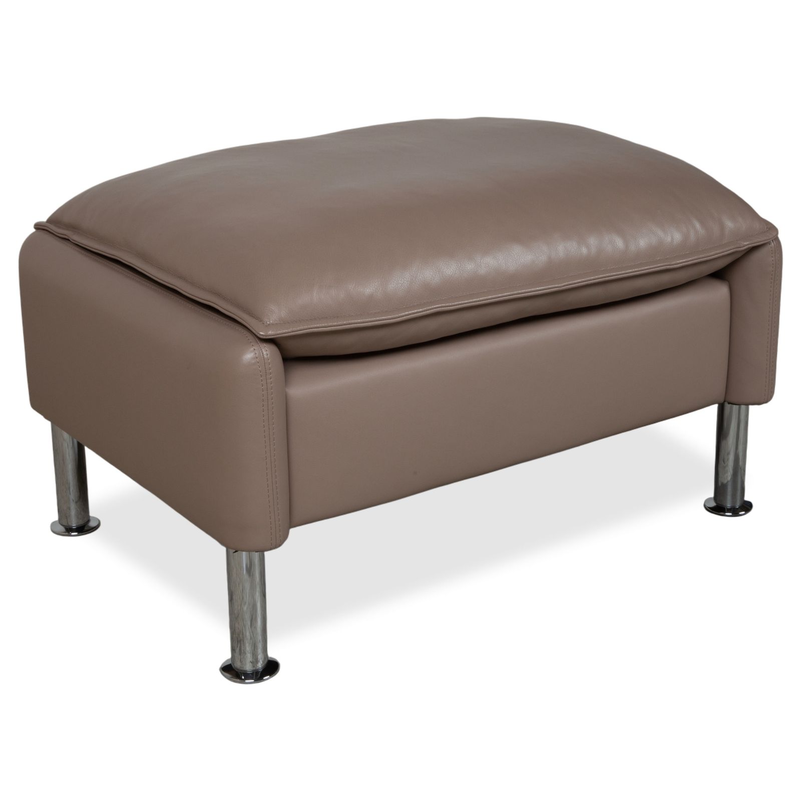 photo furniture Ensemble canapé 3 places, canapé 2 places et fauteuil Erpo Porto en cuir brun taupe, fonction manuelle